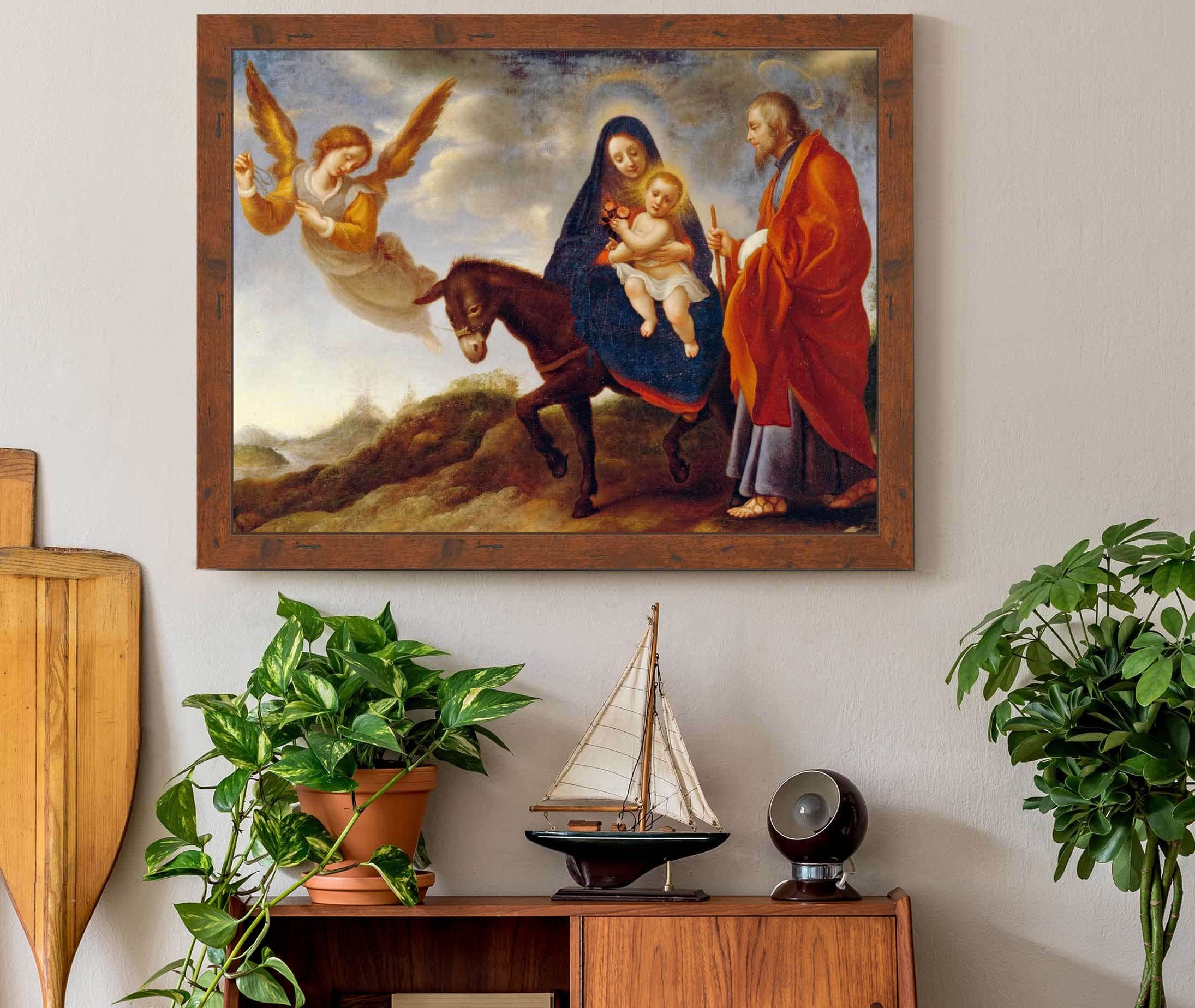 The Flight Into Egypt Between And by Carlo Dolci - Image 3