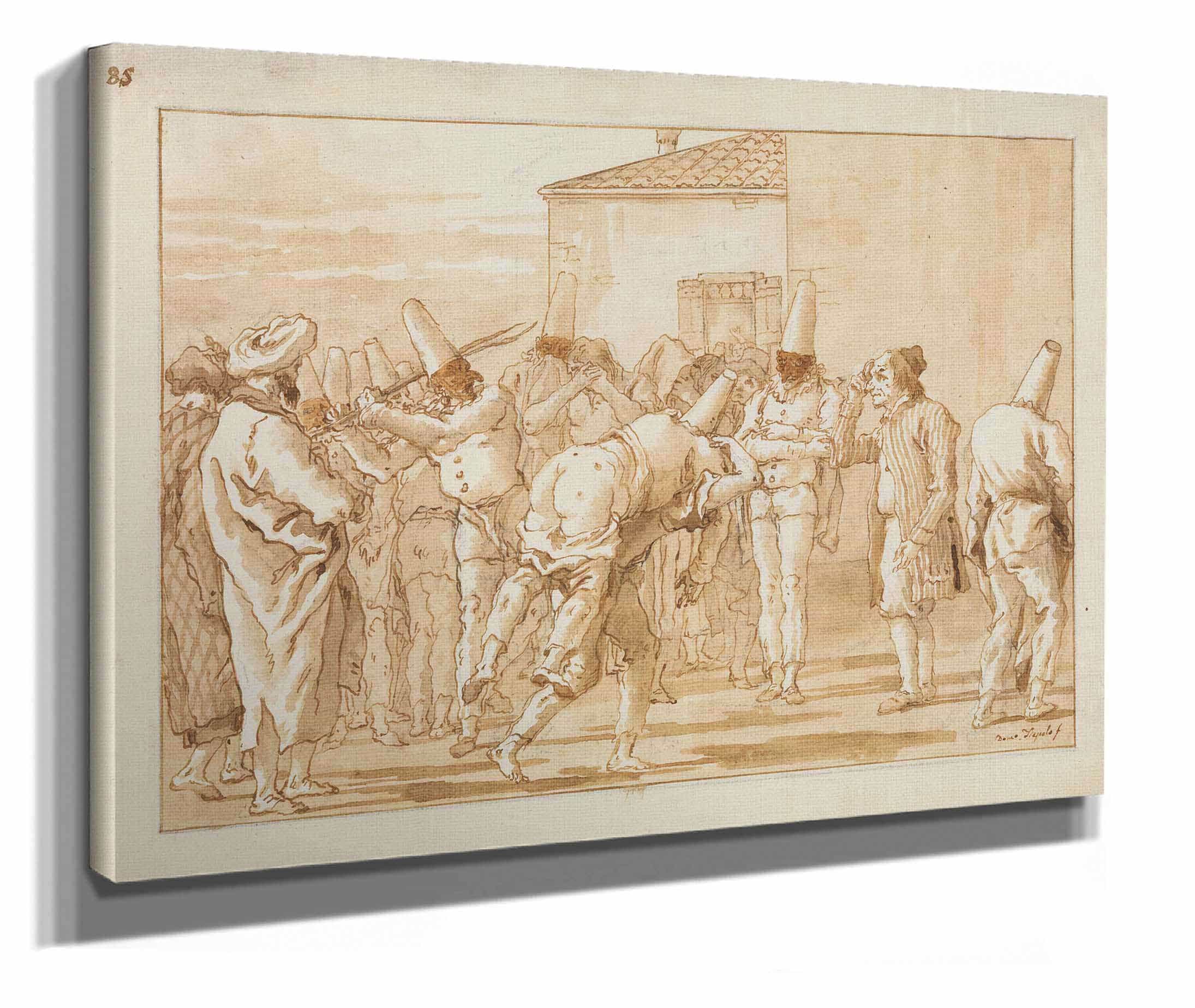 The Flogging Of Punchinello by Giovanni Domenico Tiepolo - Image 2