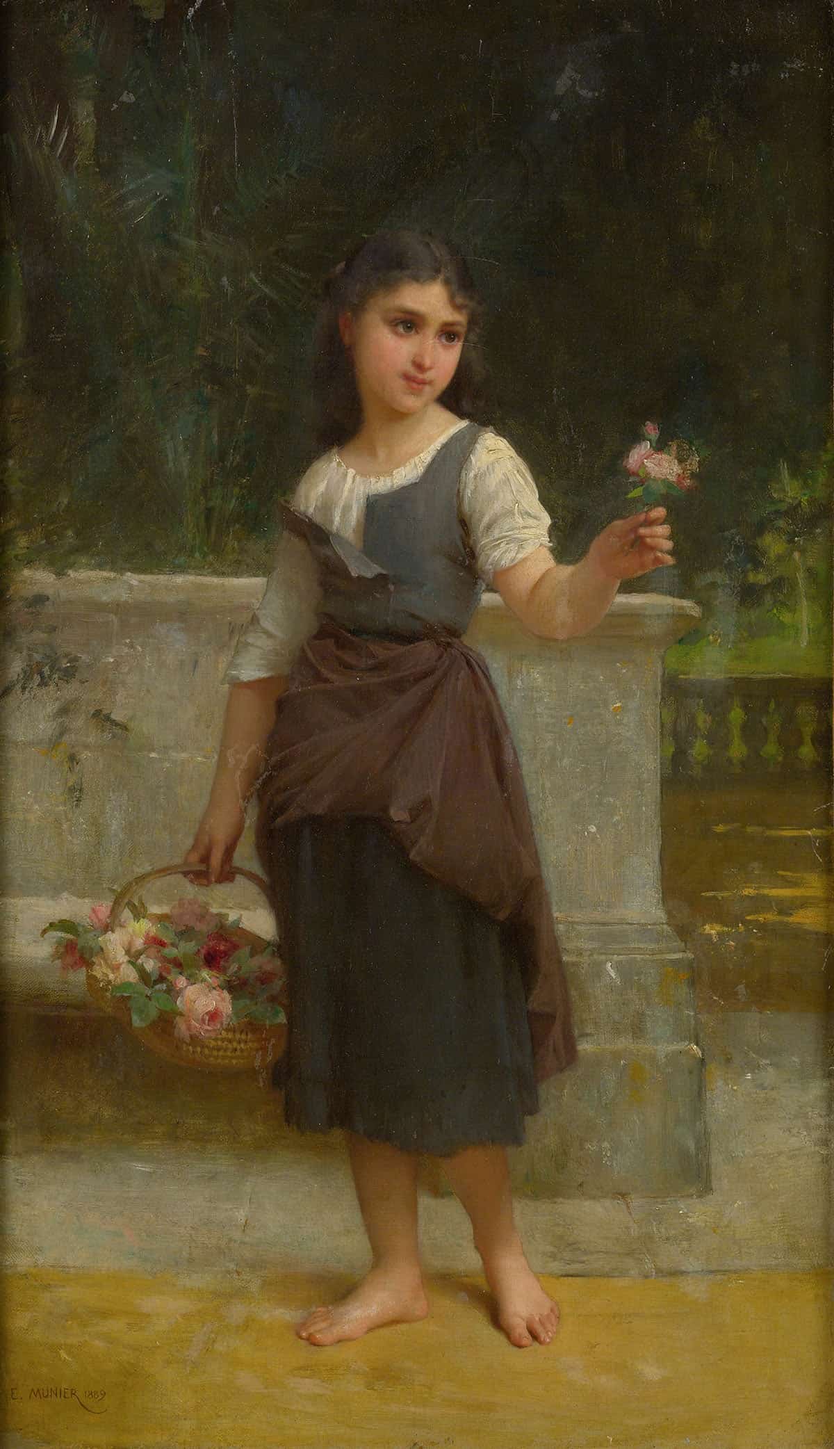 The Flower Girl by Emile Munier - Image 3