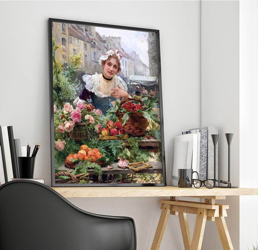 The Flower Seller Painting Louis Marie De Schryver Canvas Art - Image 4