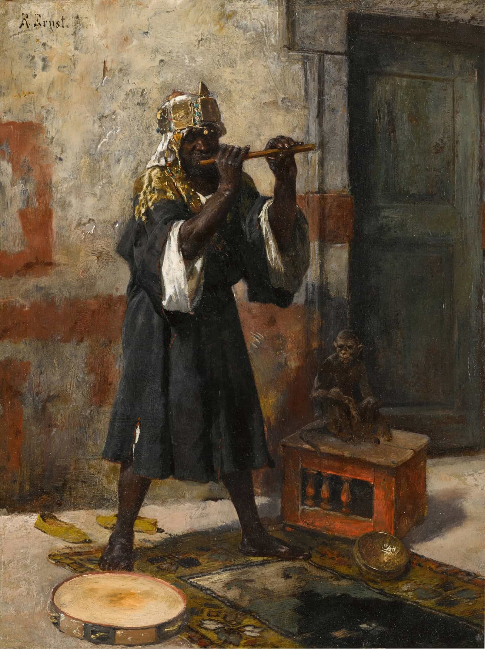The Flute Player by Rudolf Ernst