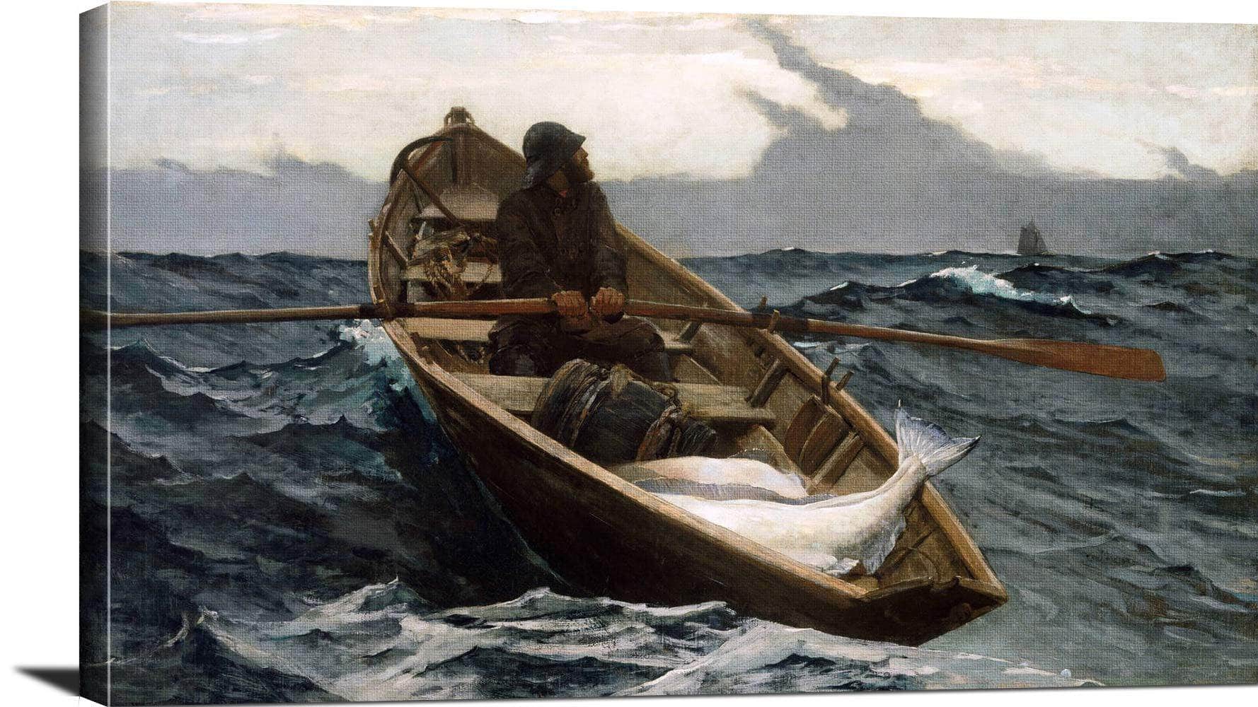 The Fog Warning Painting Winslow Homer Canvas Art - Image 3