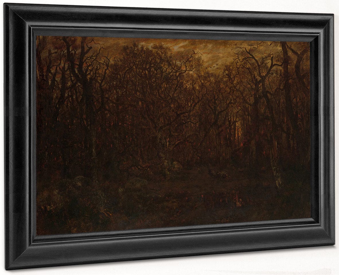 The Forest In Winter At Sunset 1867 By Theodore Rousseau - Image 8