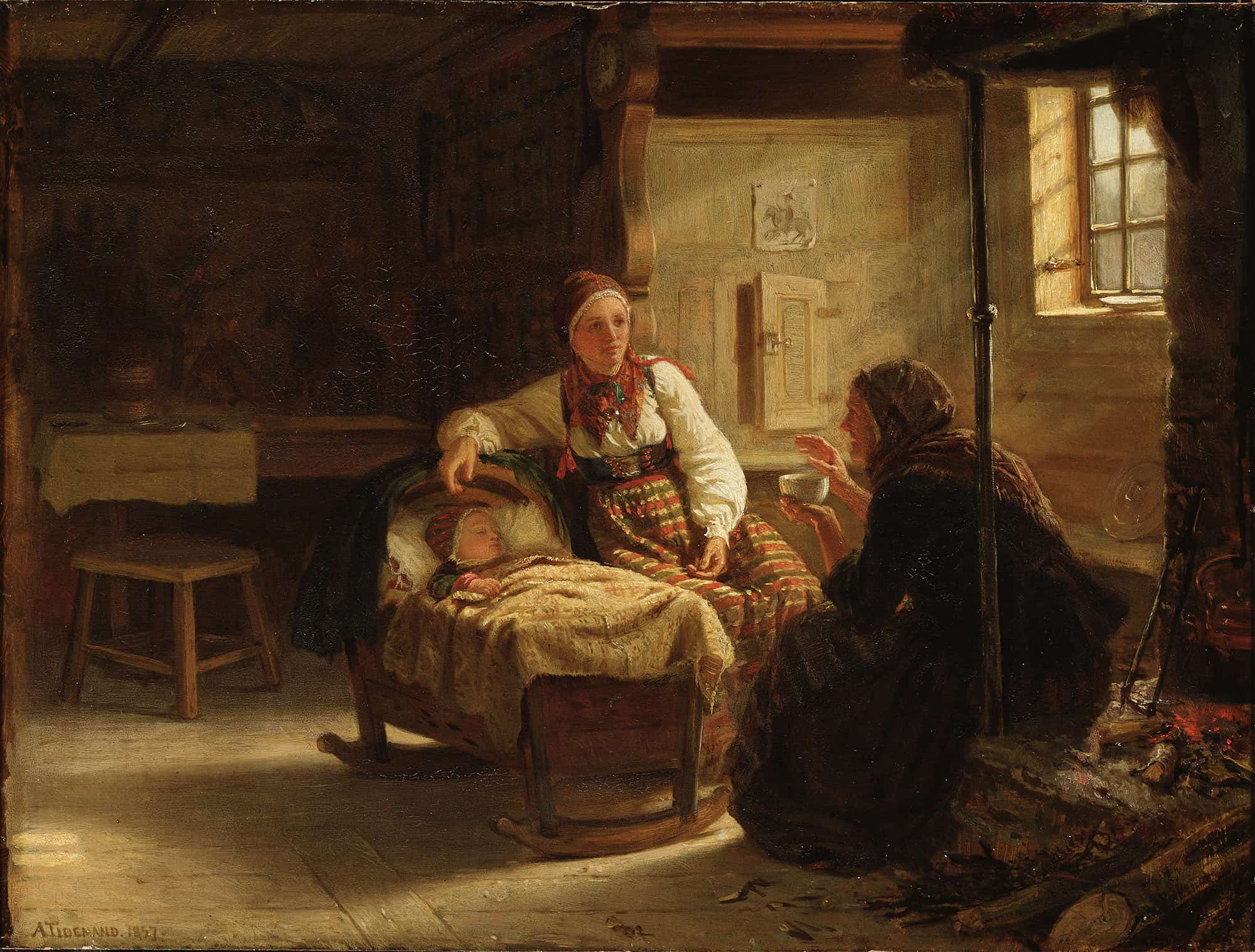 The Fortune Teller by Adolph Tidemand