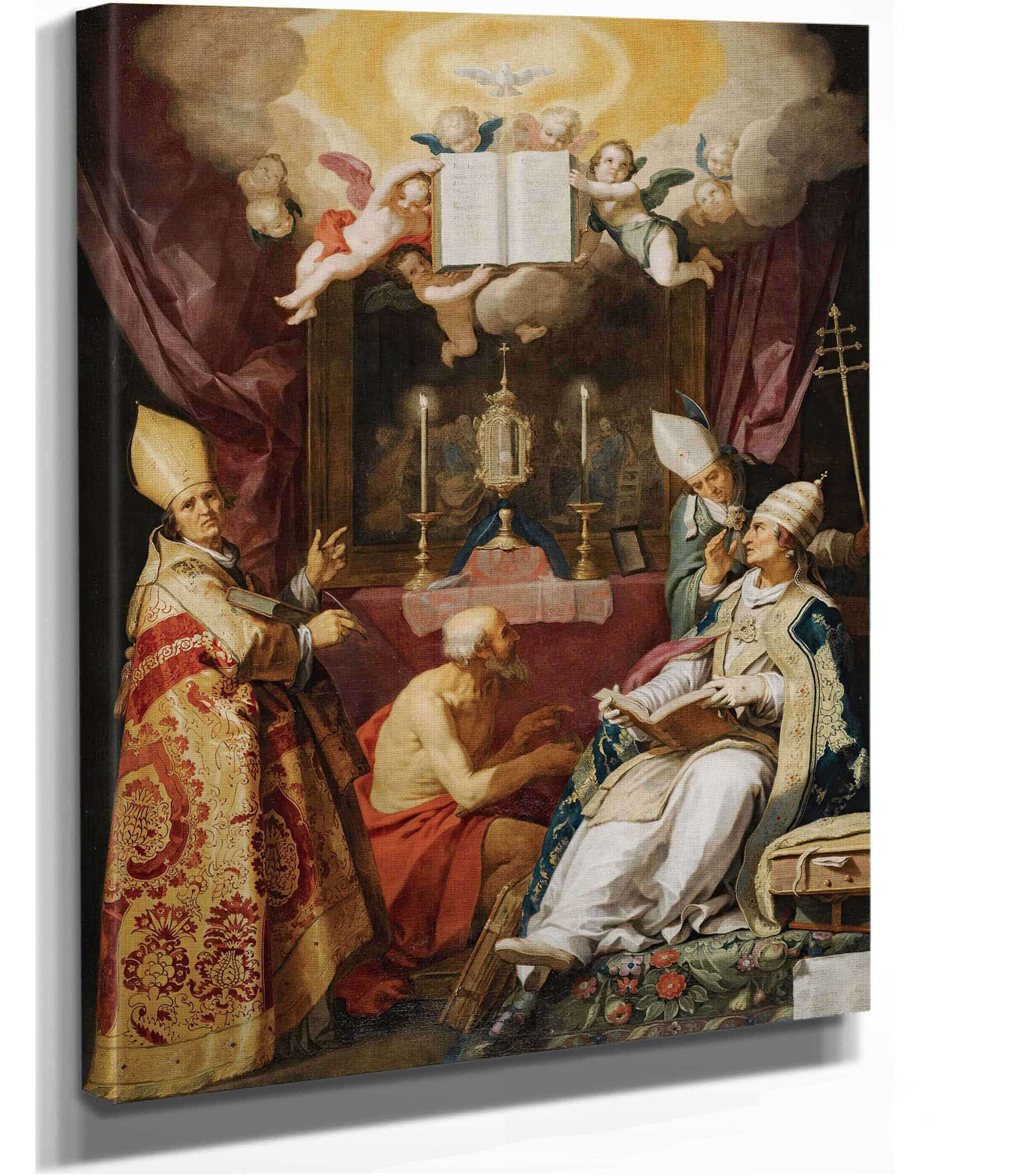 The Four Fathers Of The Latin Church by Abraham Bloemaert - Image 2