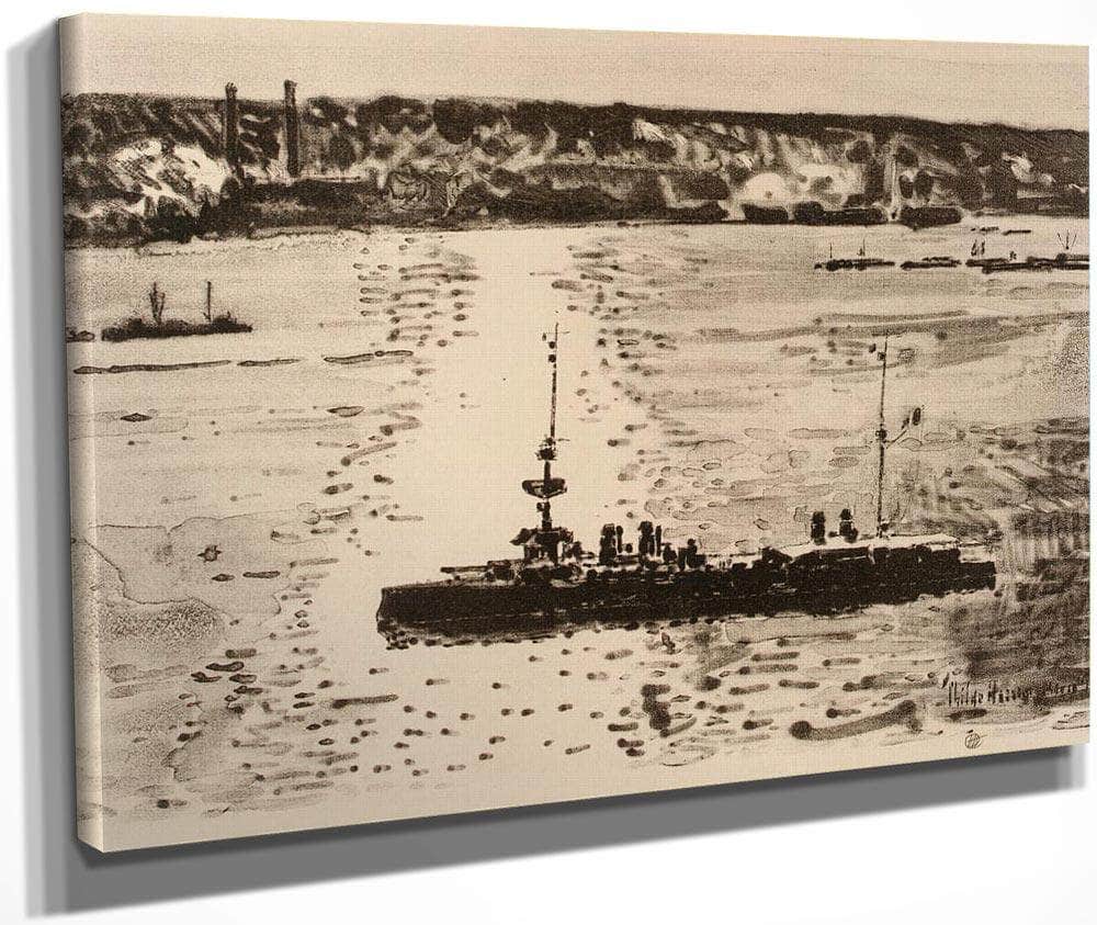 The French Cruiser By Childe Hassam