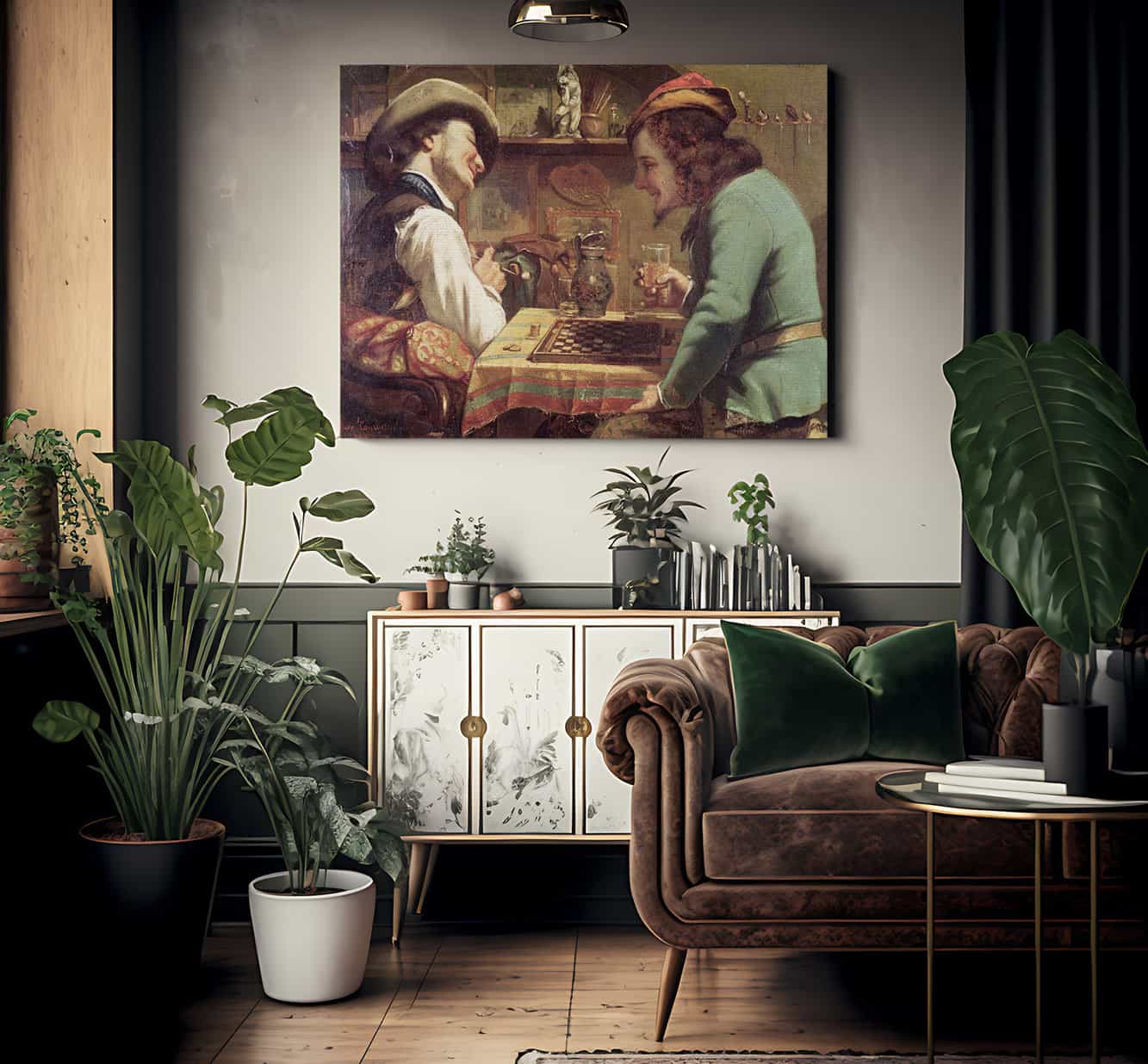 The Game Of Draughts By Jean Desire Gustave Courbet - Image 2