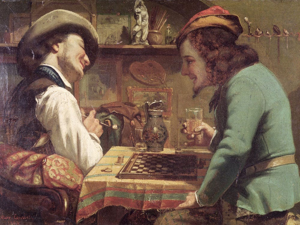 The Game Of Draughts By Jean Desire Gustave Courbet - Image 7