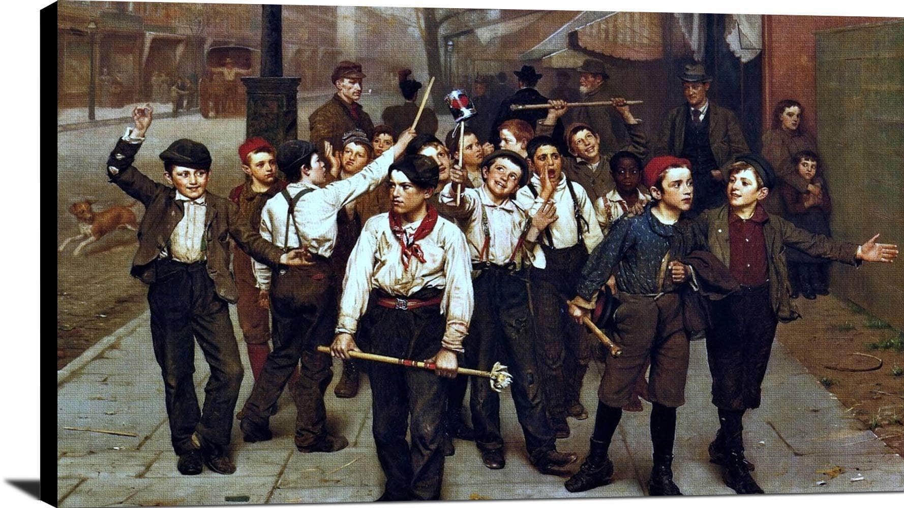 The Gang Painting John George Brown Canvas Art - Image 2