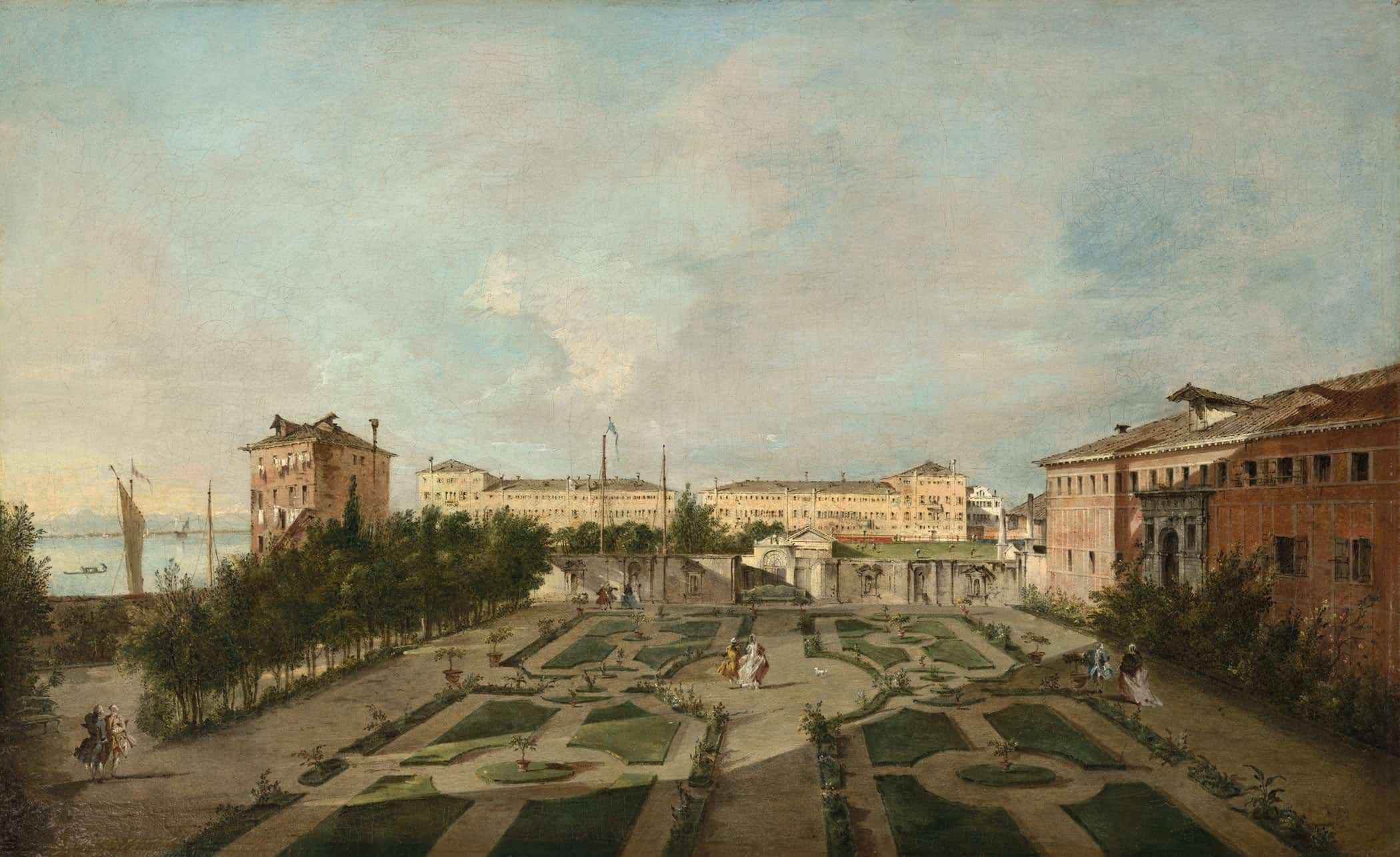 The Garden Of Palazzo Contarini Dal Zaffo Late S by Francesco Guardi - Image 2