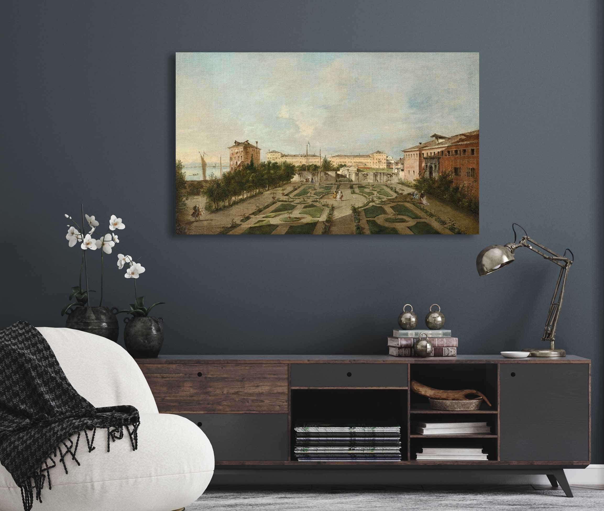 The Garden Of Palazzo Contarini Dal Zaffo Late S by Francesco Guardi - Image 5
