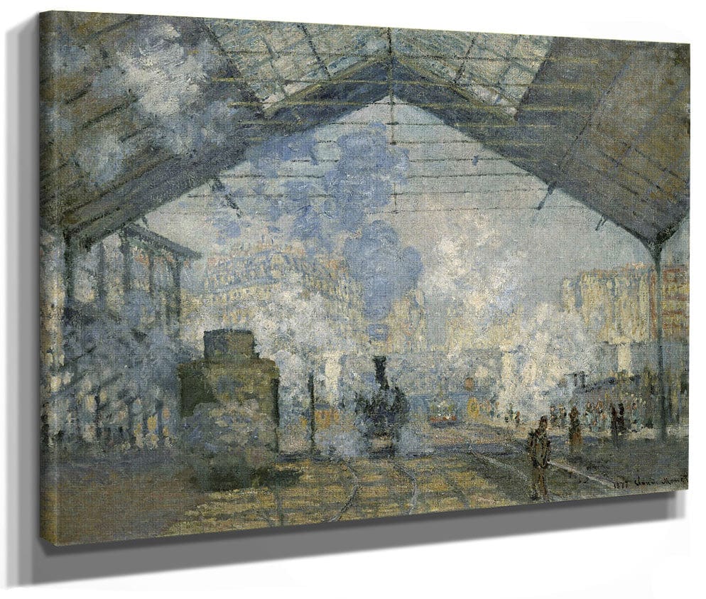 The Gare Saint Lazare, 1877 By Claude Monet