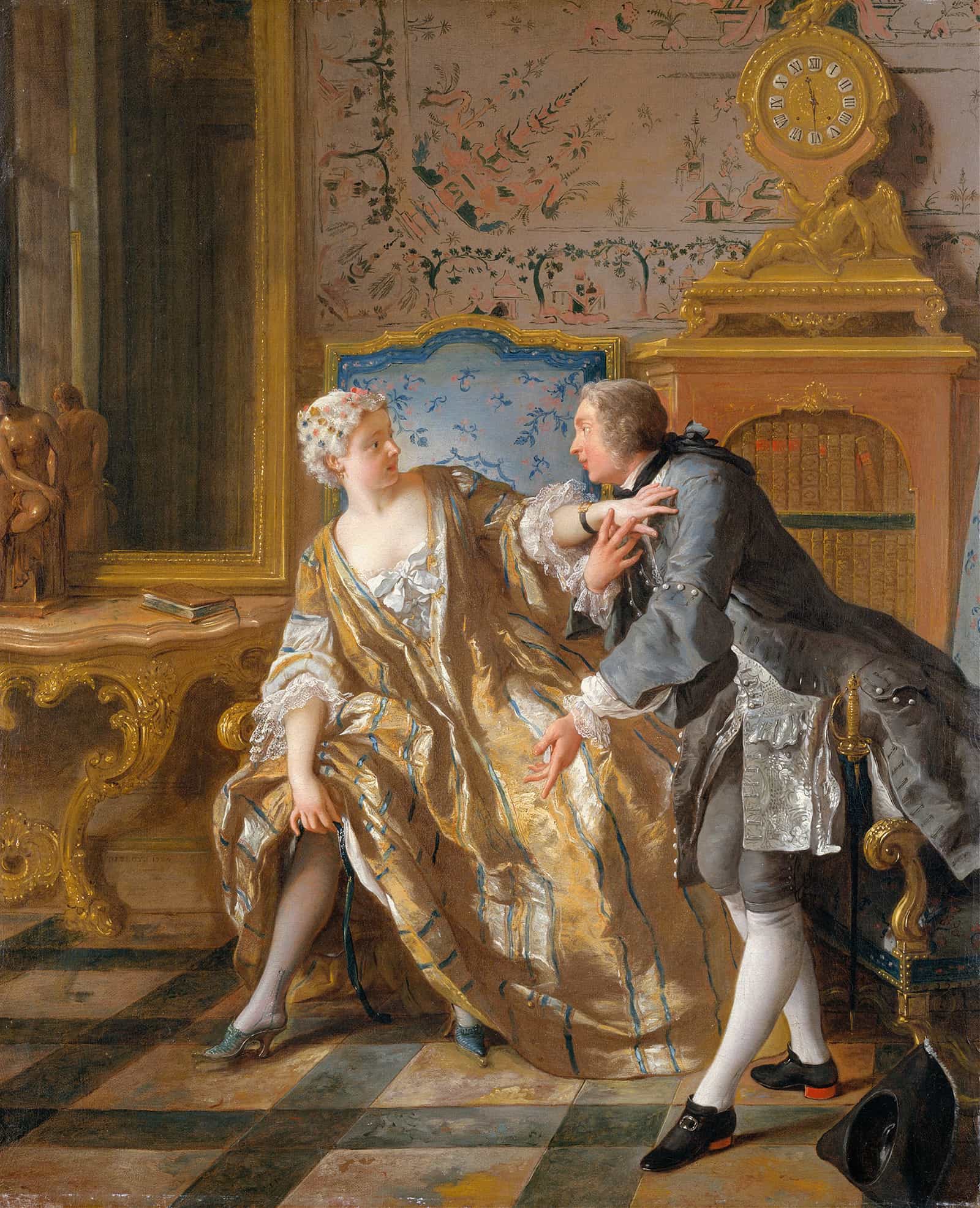 The Garter by Jean Francois De Troy - Image 2