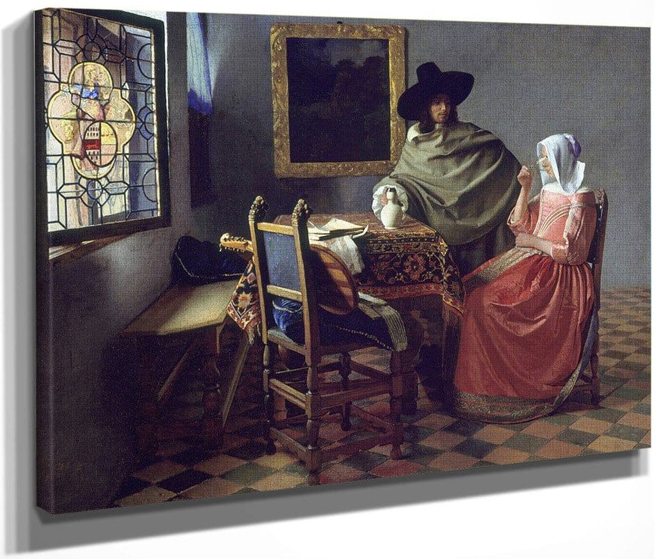 The Glass Of Wine By Johannes Vermeer