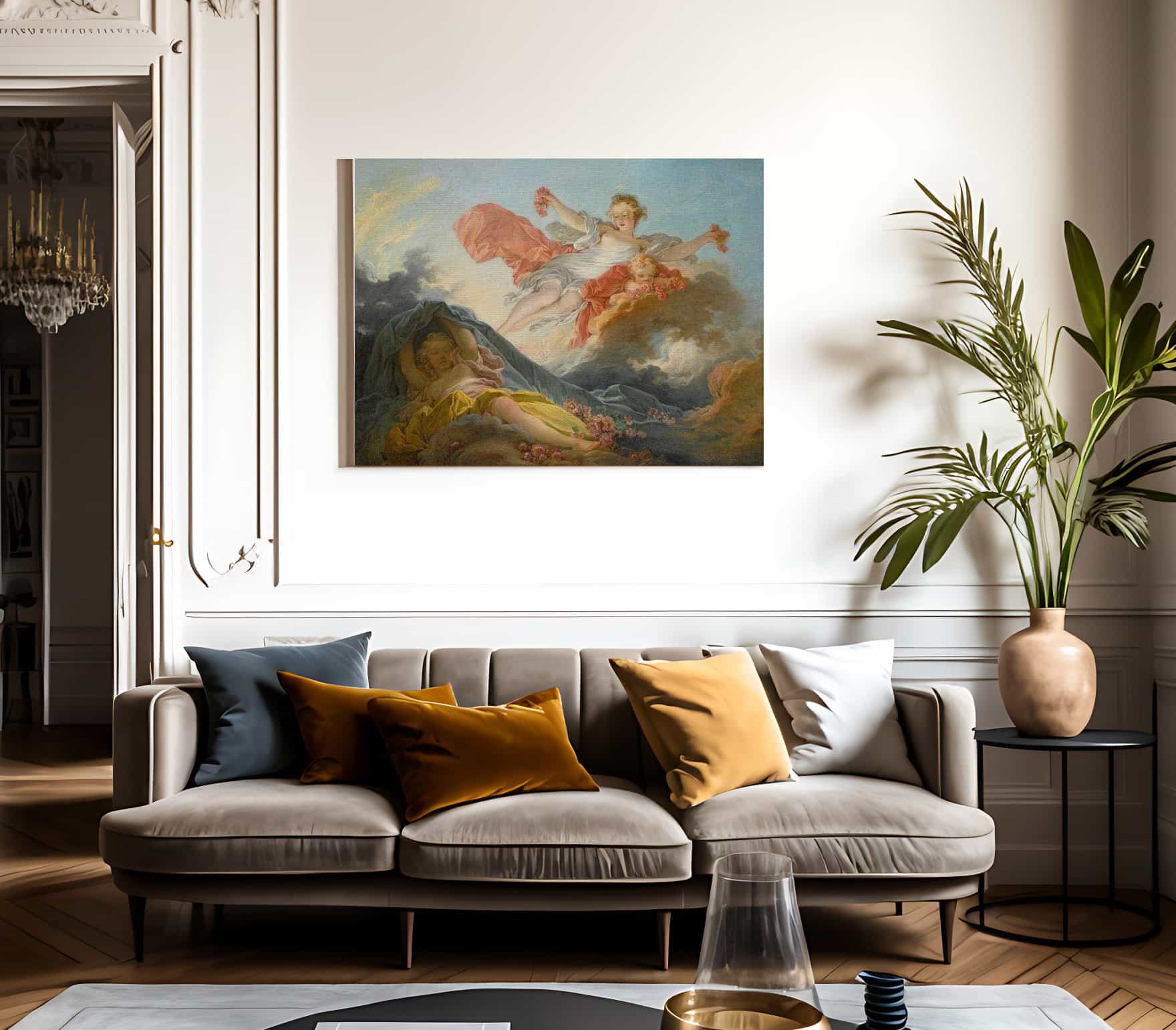 The Goddess Aurora Triumphing Over Night 1755 1756 Rococo 95 2X131 5Cm Pc By Jean Honore Fragonard - Image 3