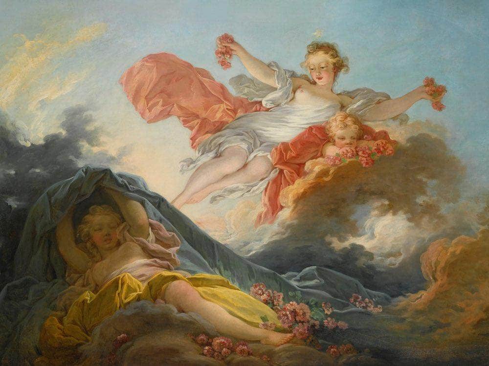 The Goddess Aurora Triumphing Over Night 1755 1756 Rococo 95 2X131 5Cm Pc By Jean Honore Fragonard - Image 7