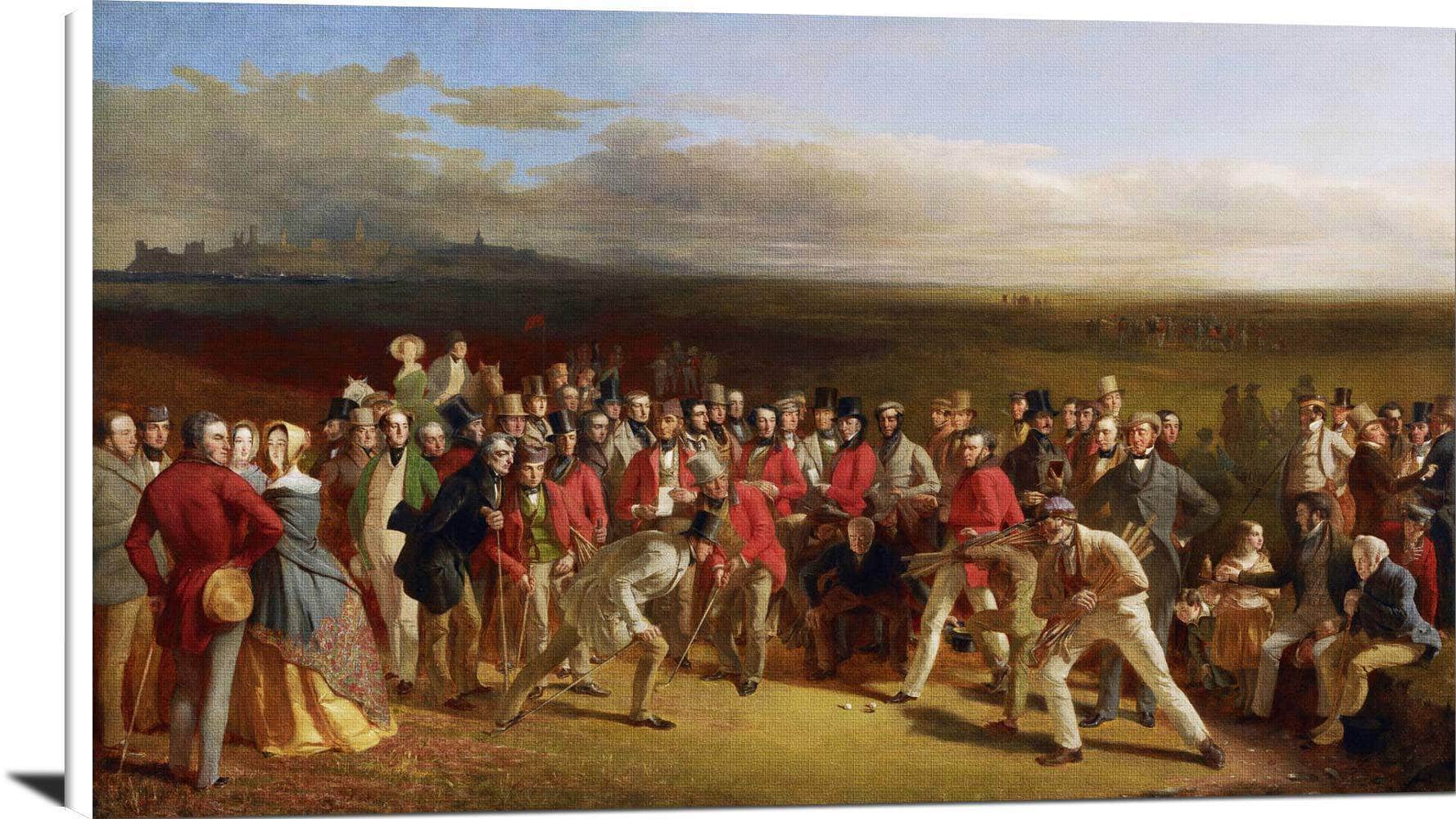 The Golfers Painting Charles Lees Canvas Art