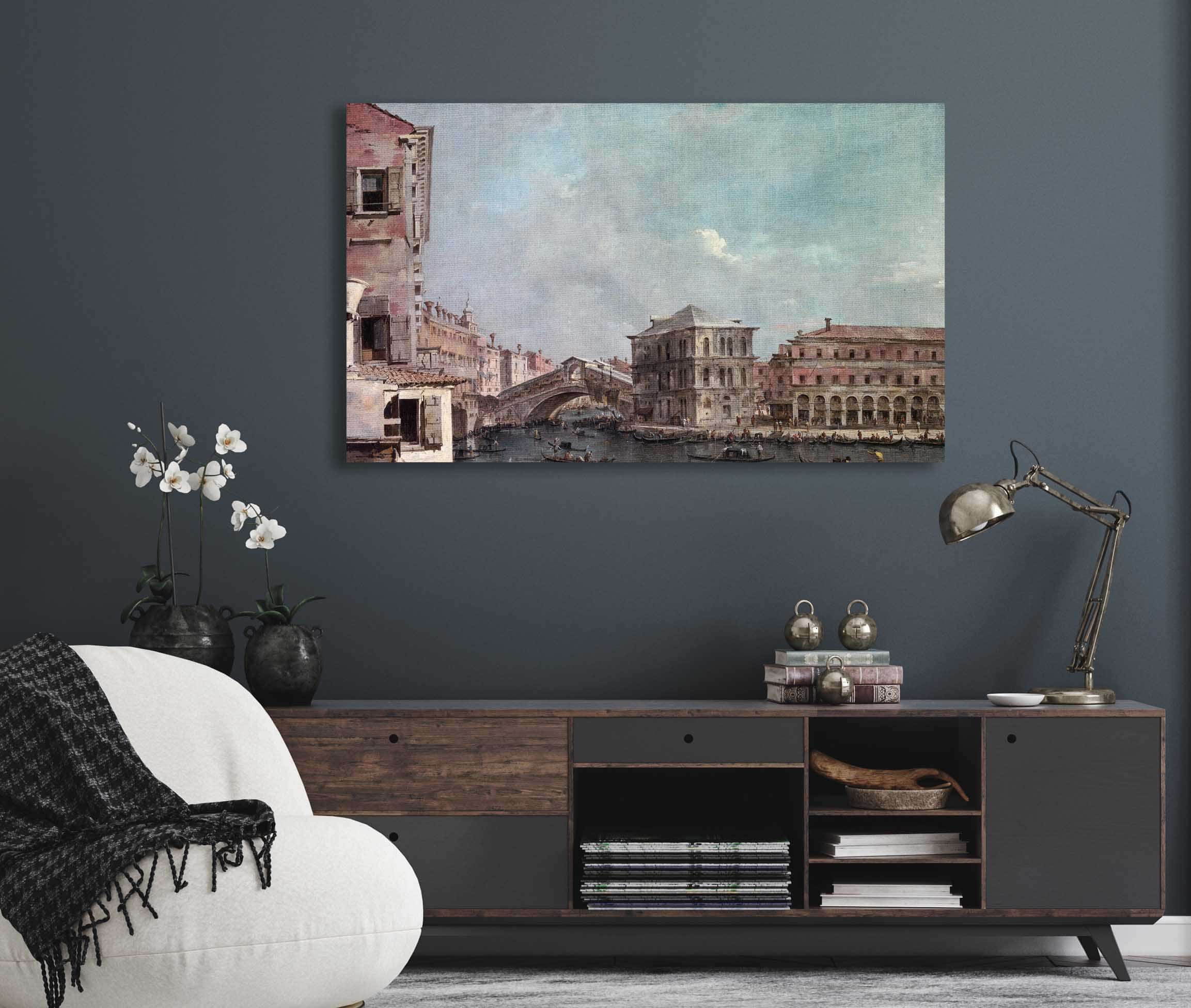 The Grand Canal Above The Rialto Late S by Francesco Guardi - Image 5