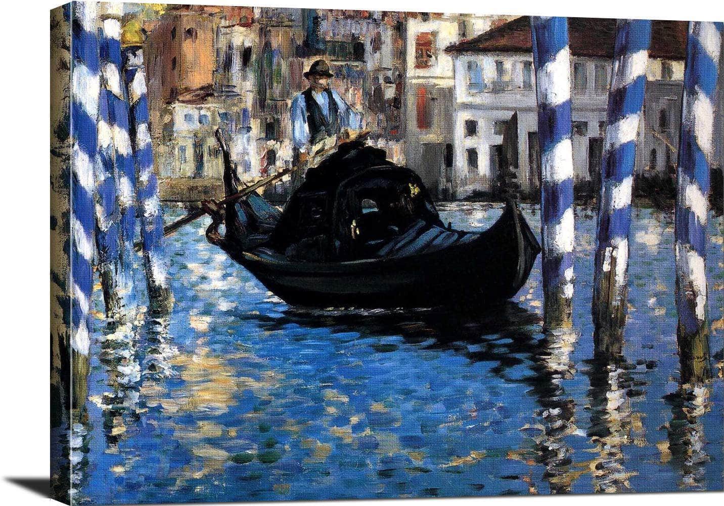 The Grand Canal Of Venice Blue Venice Painting Edouard Manet Canvas Art - Image 3