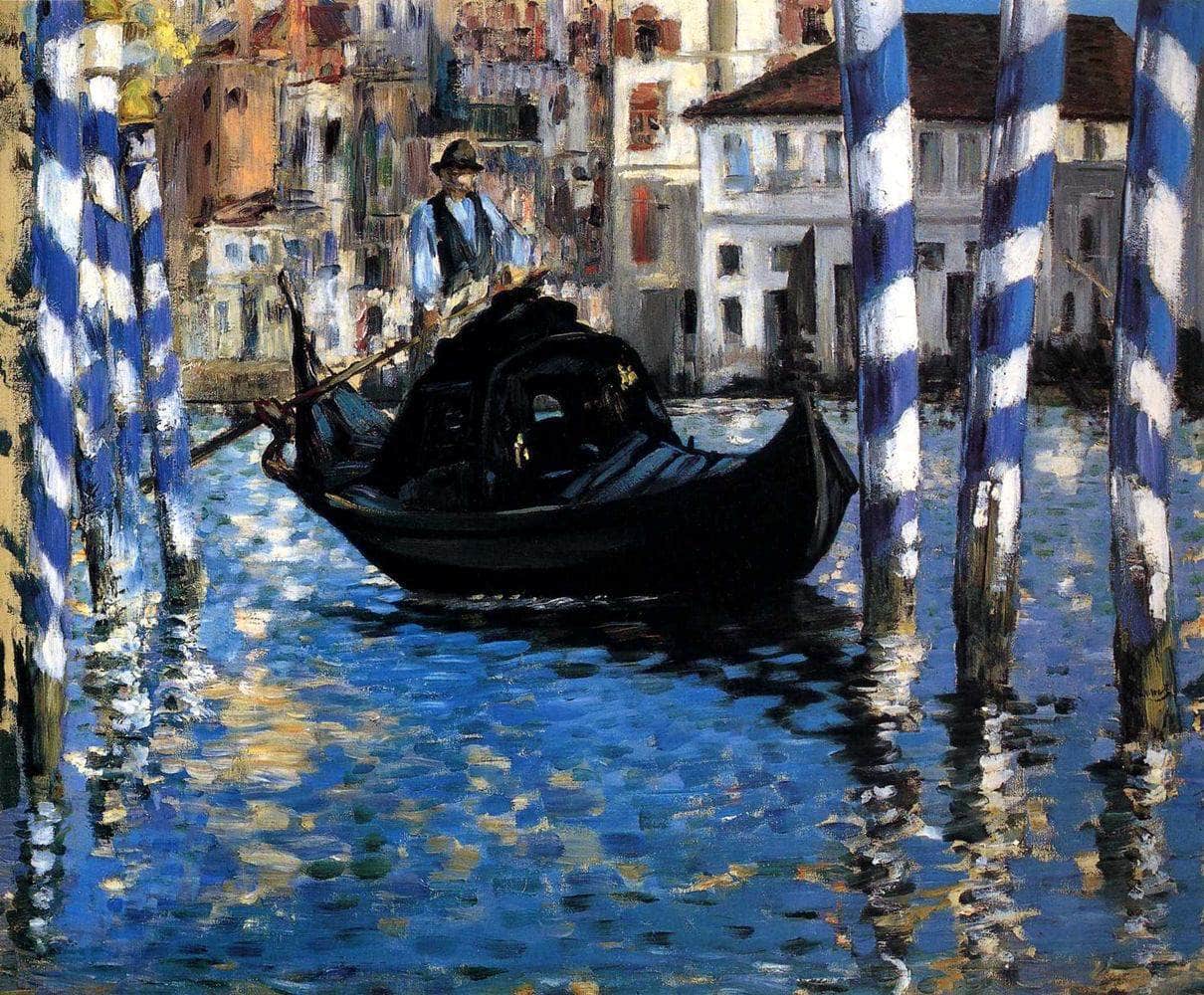 The Grand Canal Of Venice Blue Venice Painting Edouard Manet Canvas Art - Image 5