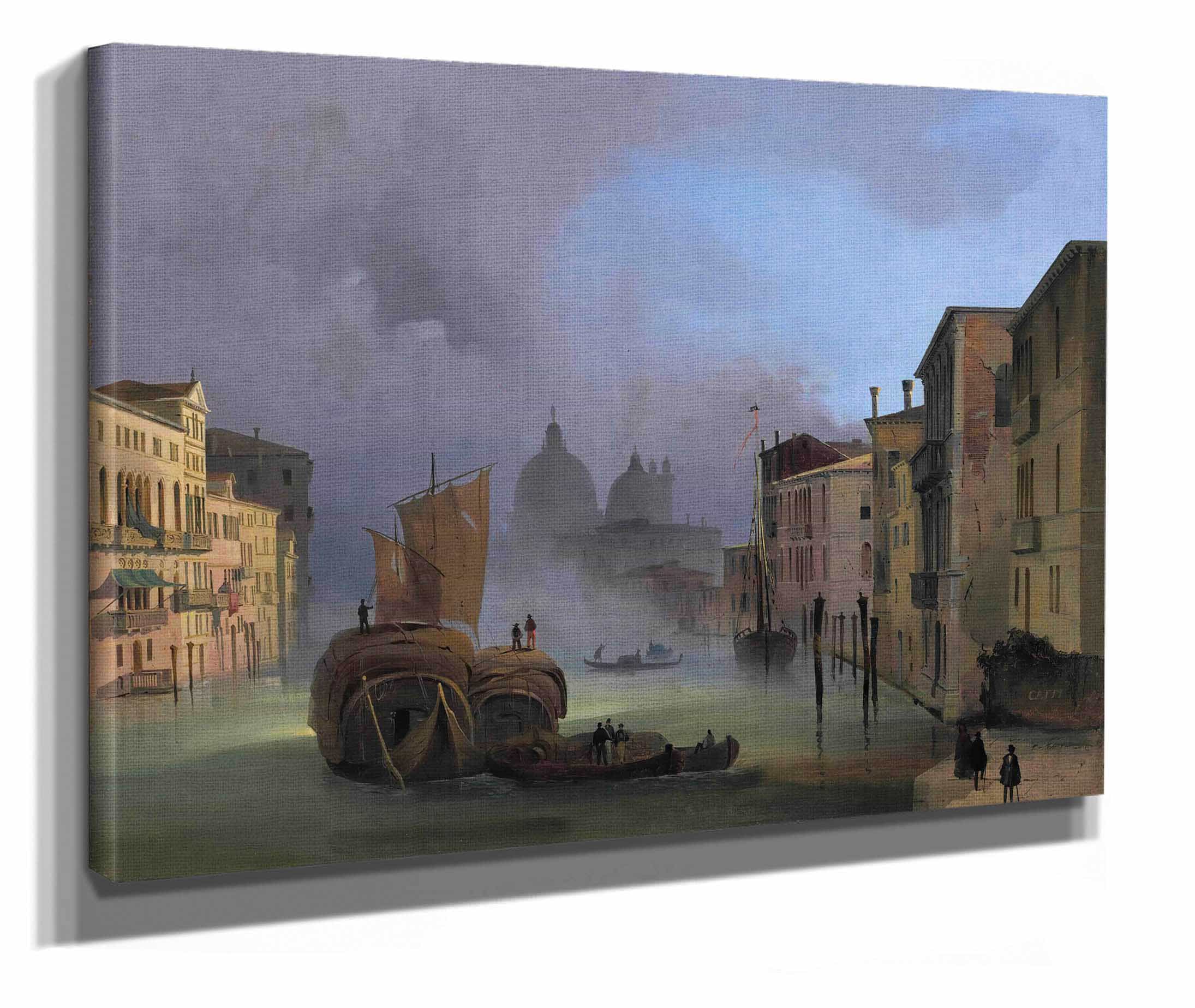 The Grand Canal Venice From The Ponte With Santa Maria Della Salute by Ippolito Caffi