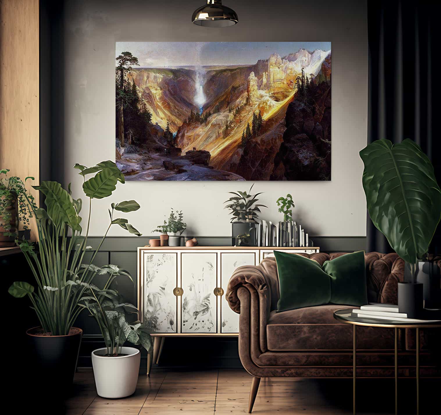 The Grand Canyon Of The Yellowstone 2 By Thomas Moran - Image 2