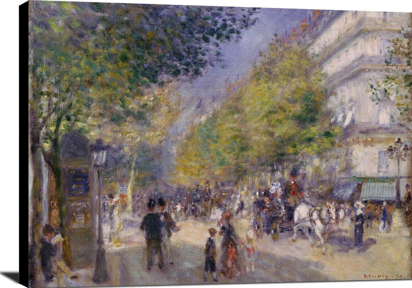 The Grands Boulevards Painting Auguste Renoir Canvas Art - Image 2