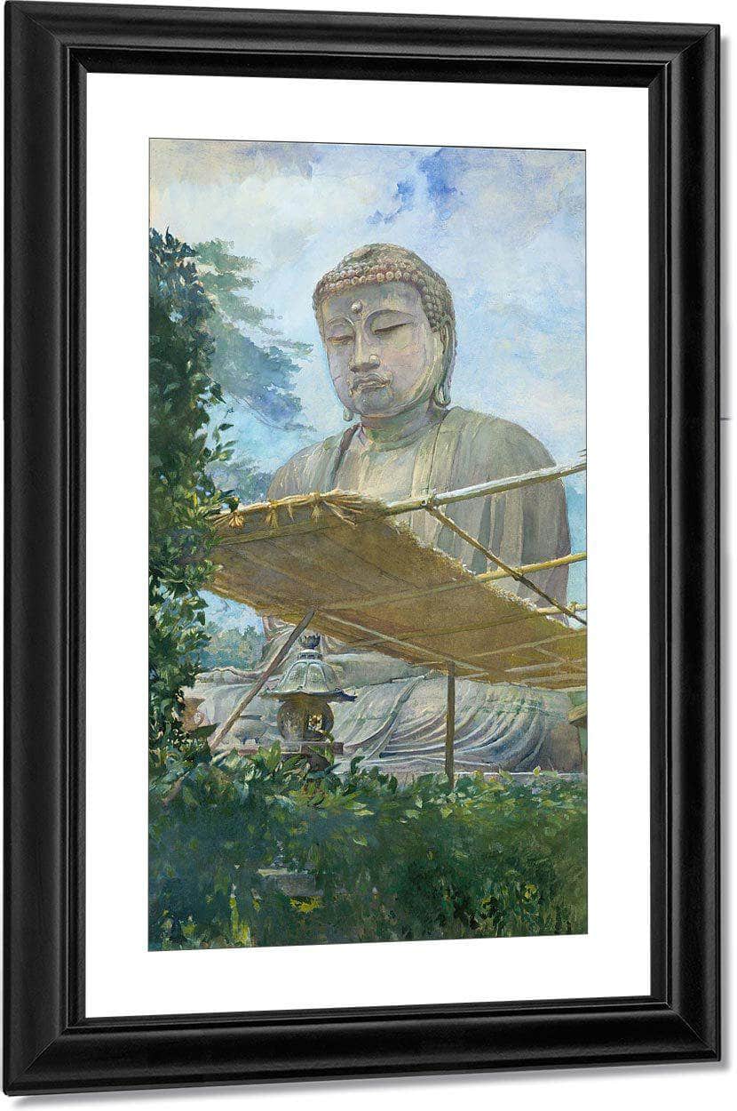 The Great Statue Of Amida Buddha At Kamakura Known As The Daibutsu From The Priests Garden By John La Farge - Image 3