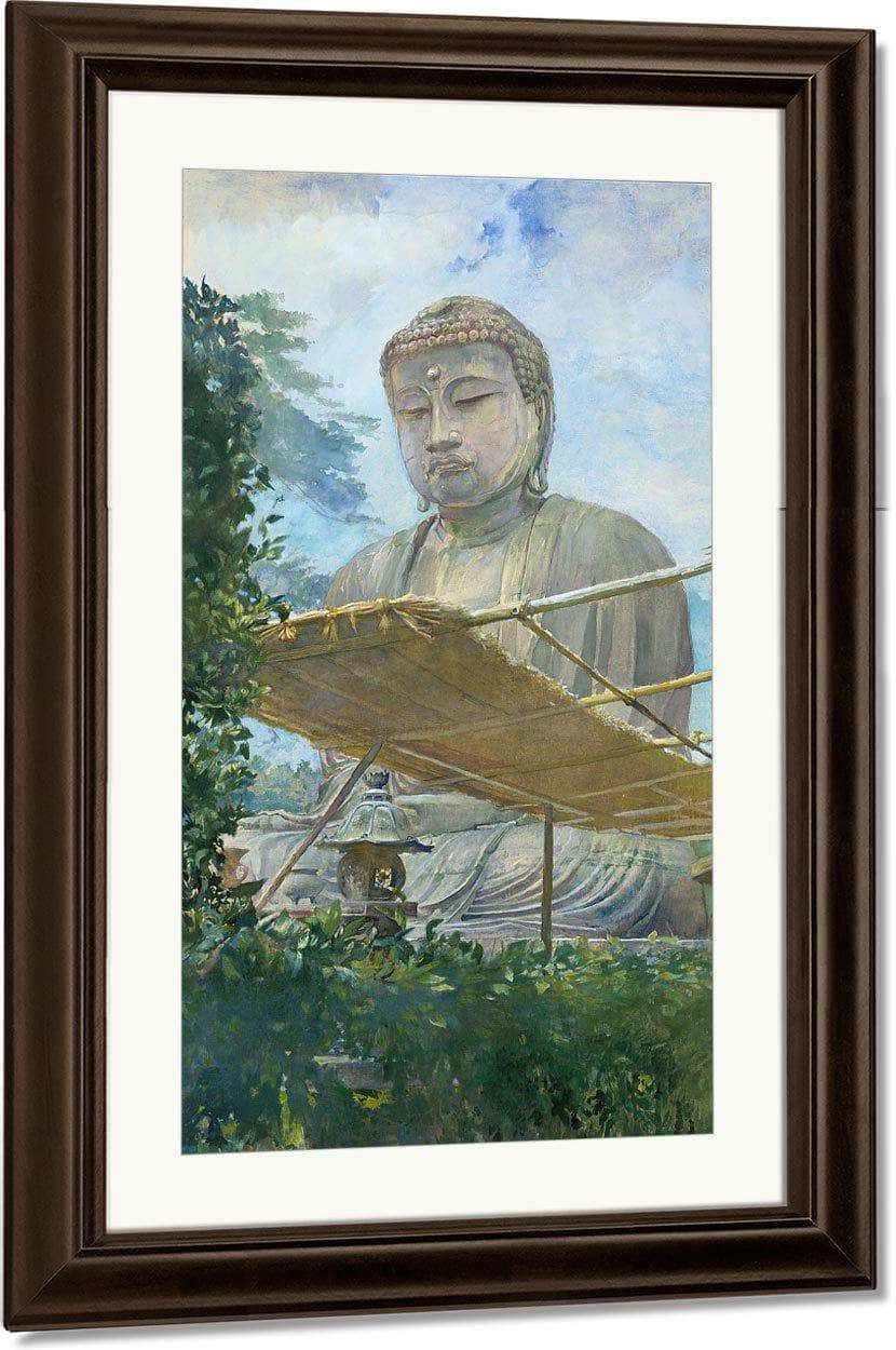 The Great Statue Of Amida Buddha At Kamakura Known As The Daibutsu From The Priests Garden By John La Farge - Image 4