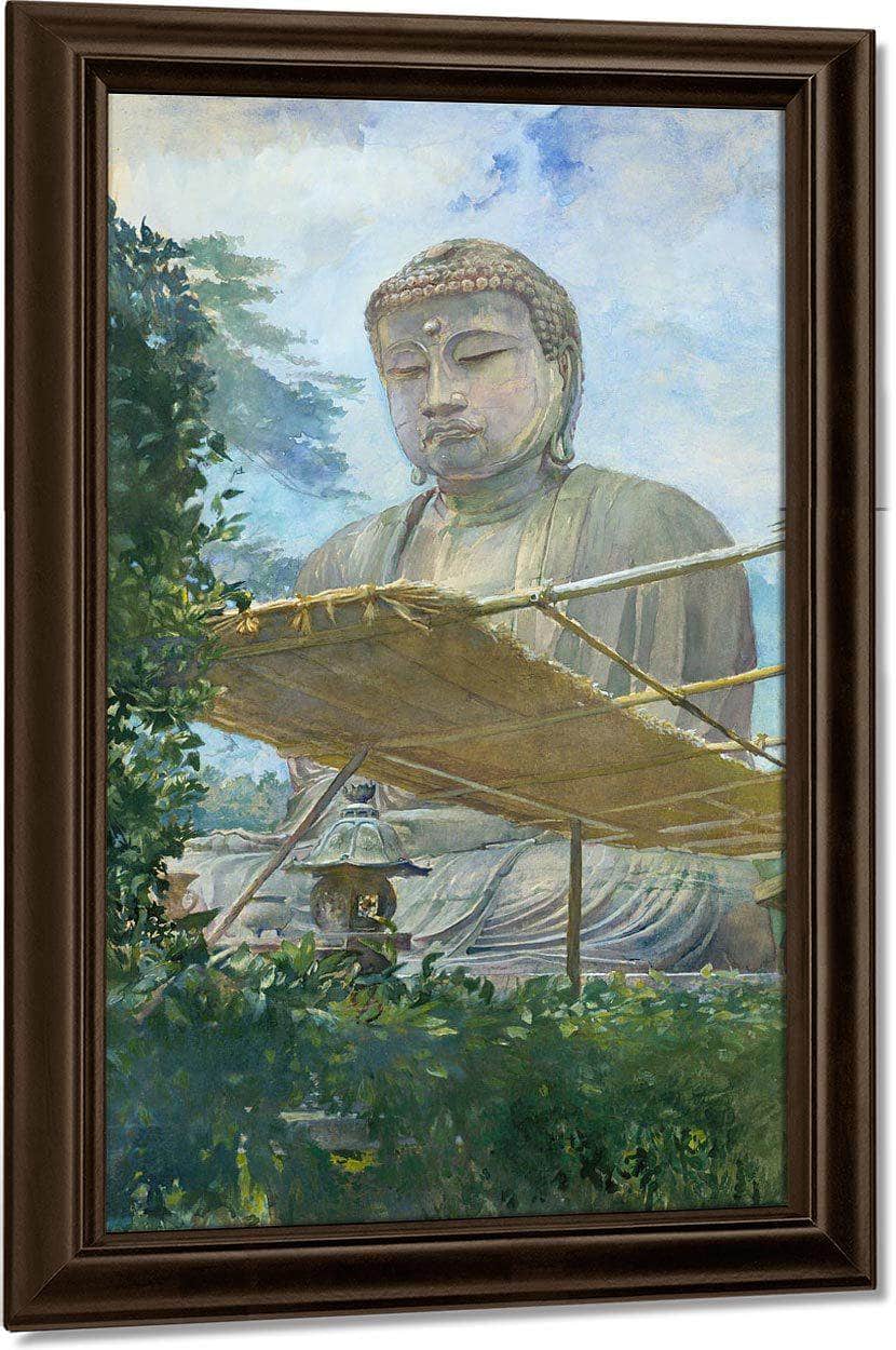 The Great Statue Of Amida Buddha At Kamakura Known As The Daibutsu From The Priests Garden By John La Farge - Image 5