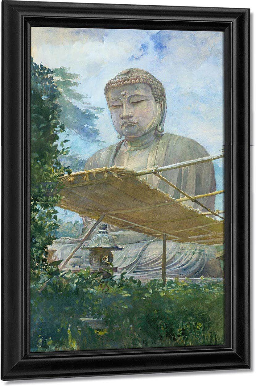 The Great Statue Of Amida Buddha At Kamakura Known As The Daibutsu From The Priests Garden By John La Farge - Image 7