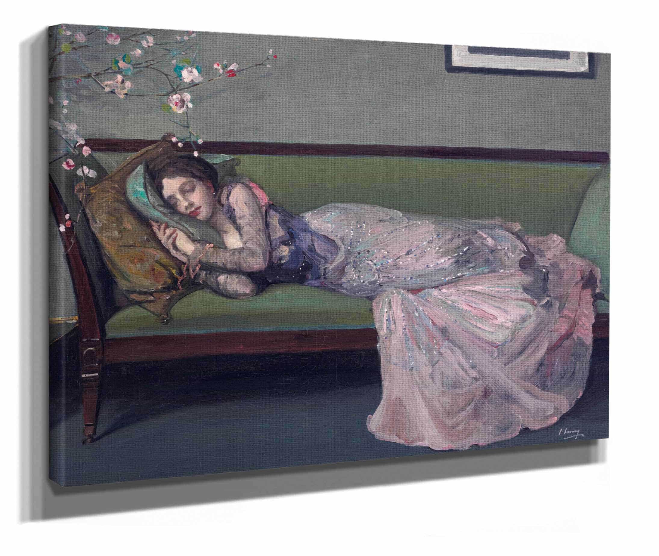 The Green Sofa by Sir John Lavery - Image 2