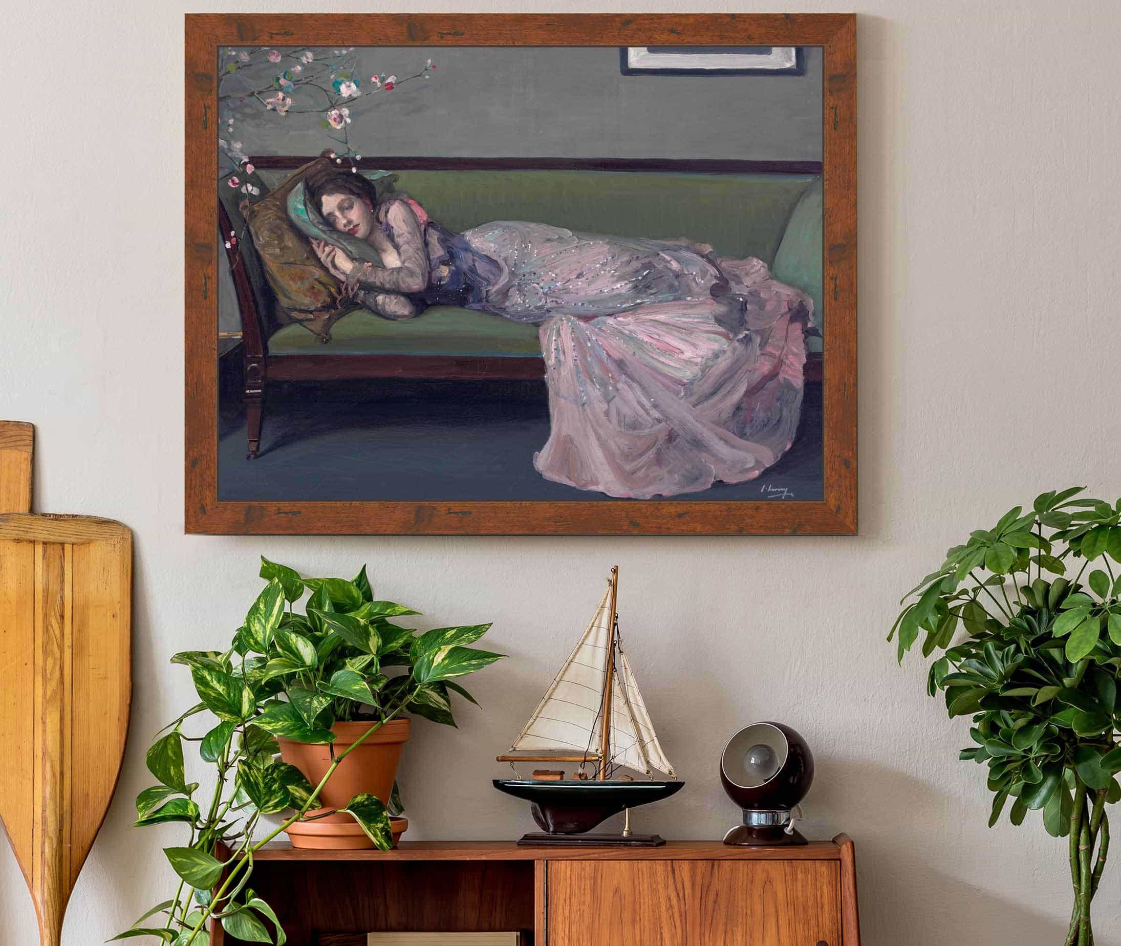 The Green Sofa by Sir John Lavery - Image 3