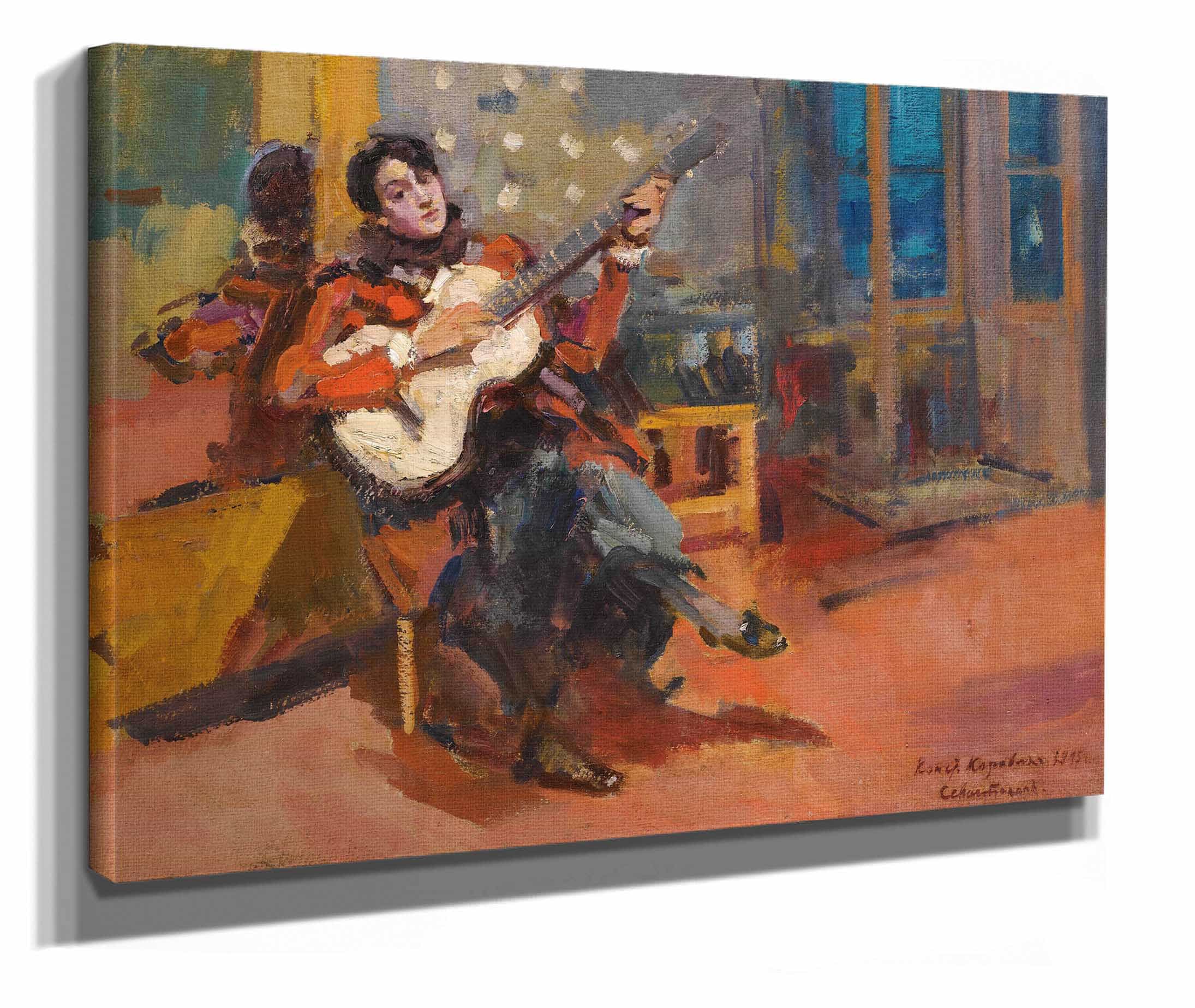 The Guitar Player by Konstantin Alexeevich Korovin - Image 2