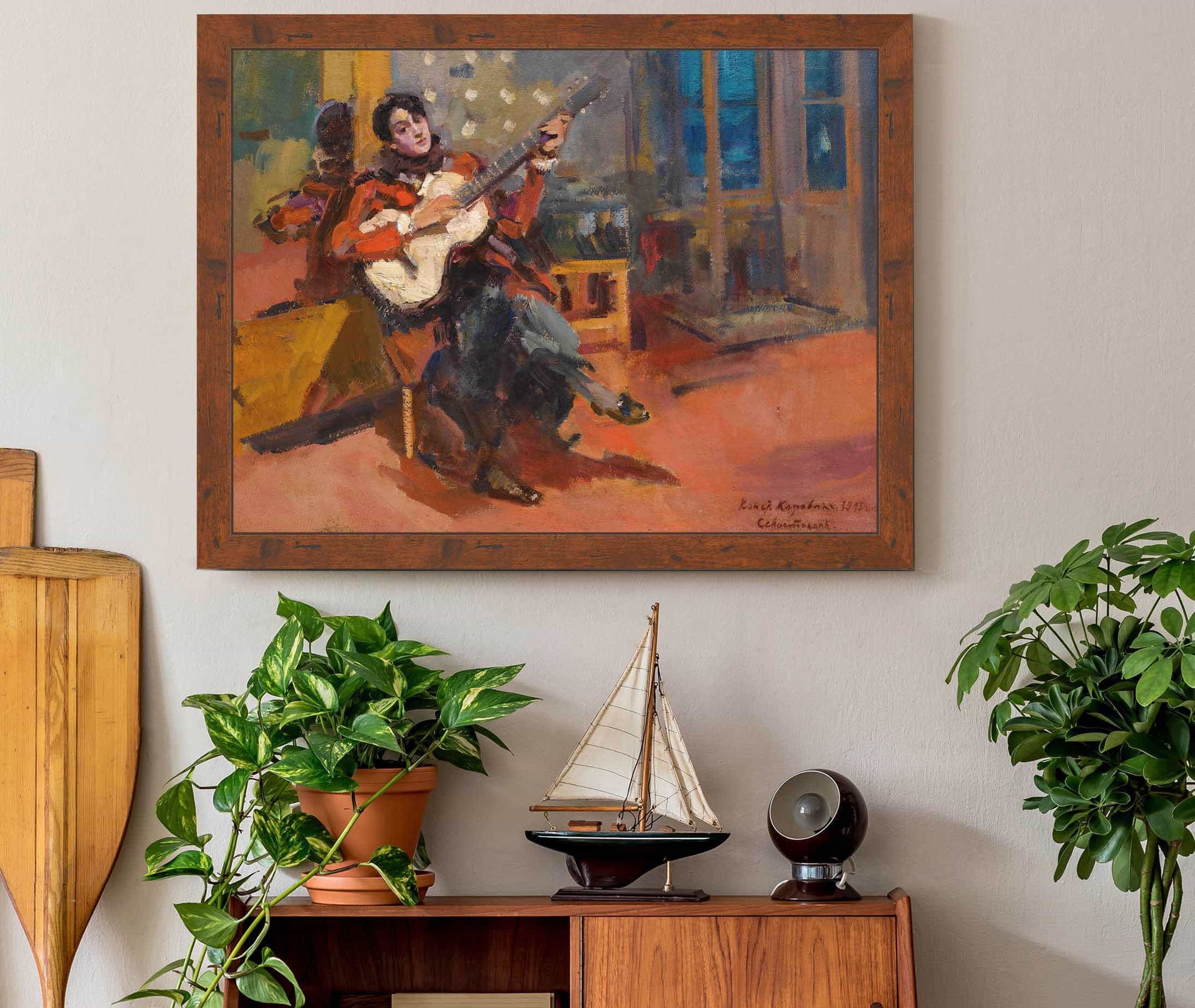 The Guitar Player by Konstantin Alexeevich Korovin - Image 3