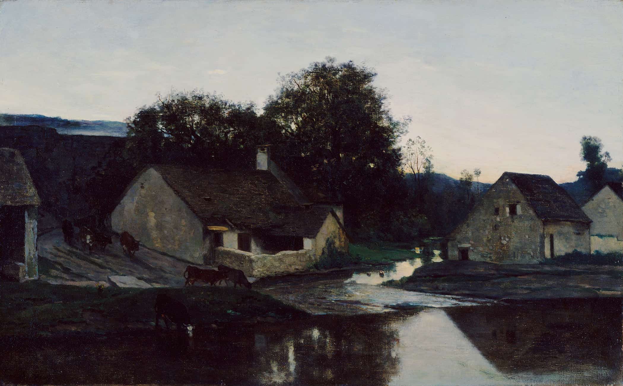 The Hamlet Of Optevoz by Charles Francois Daubigny - Image 2