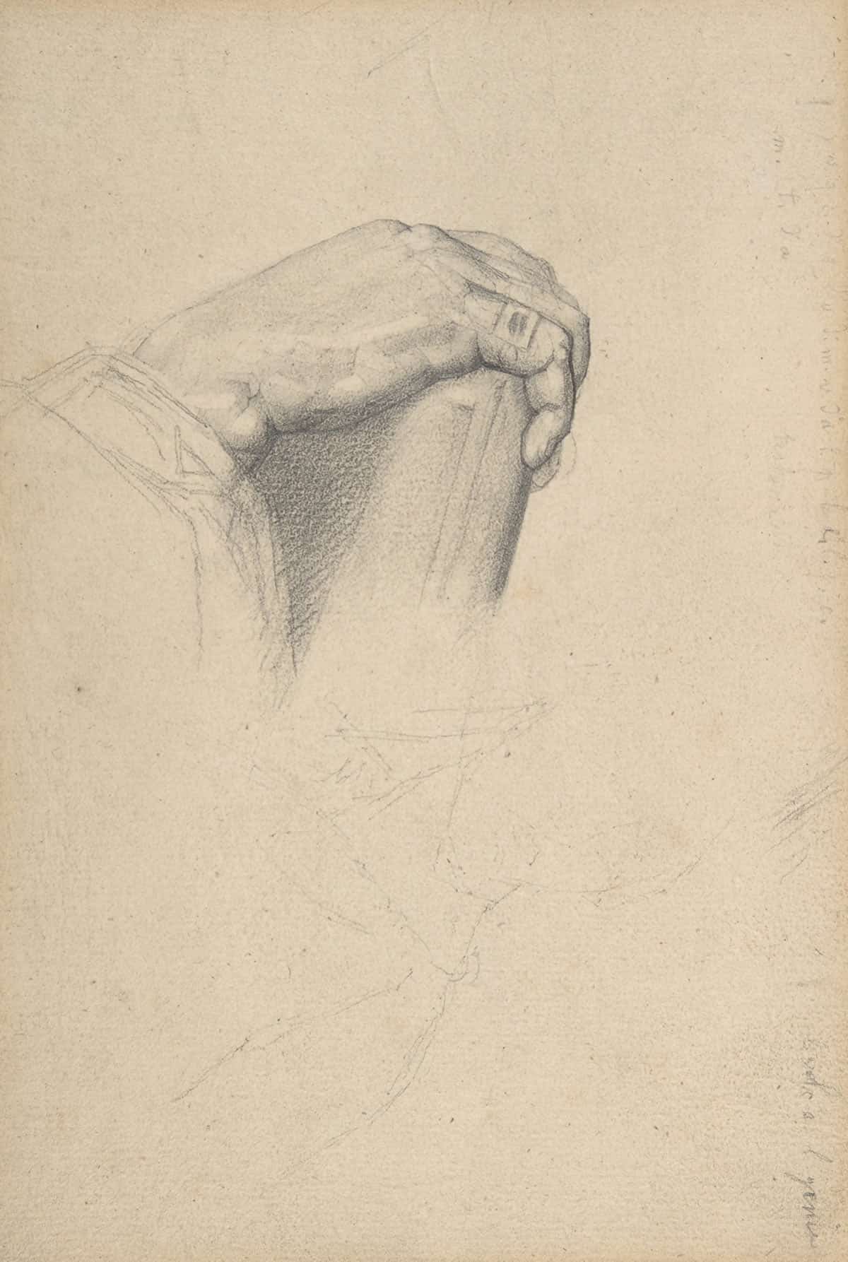The Hand Of Poussin After Ingres   by Georges Seurat - Image 3
