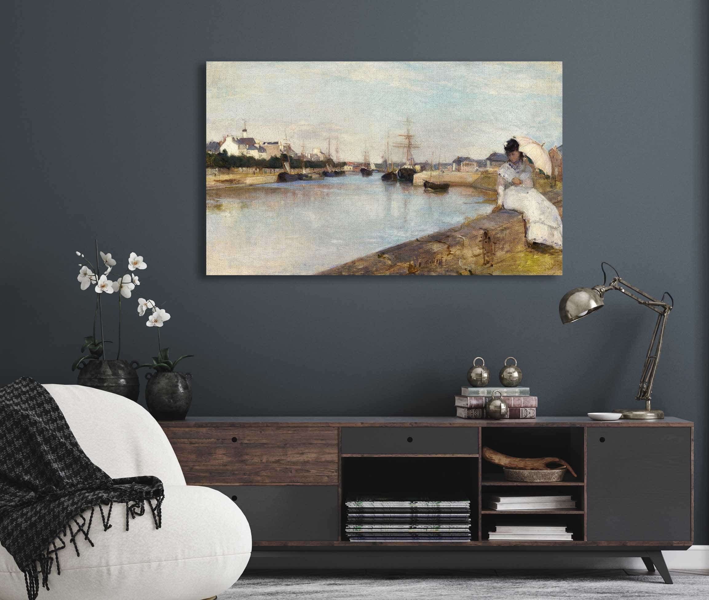 The Harbor At Lorient by Berthe Morisot - Image 5