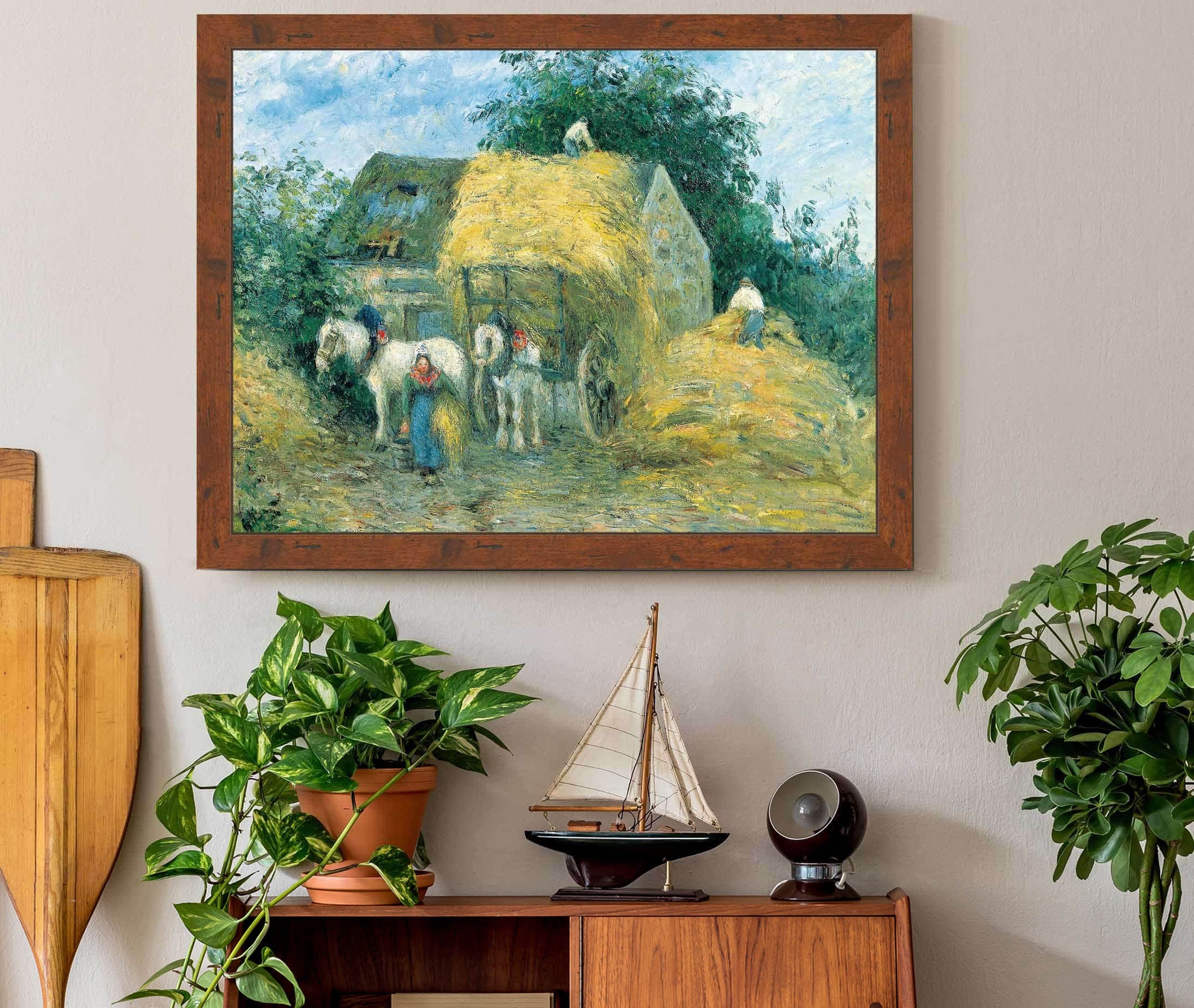 The Hay Cart Montfoucault by Camille Pissarro - Image 3