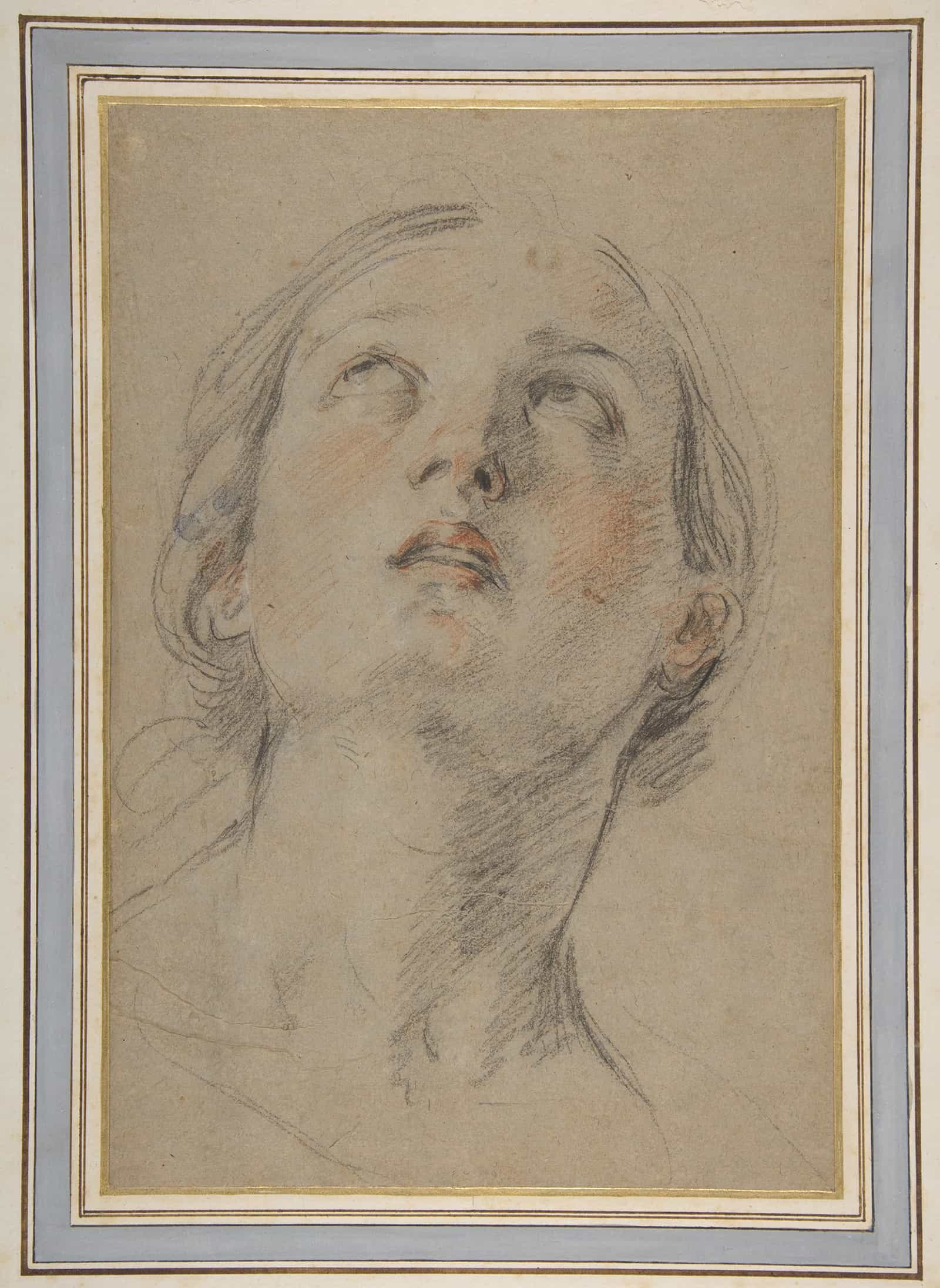 The Head Of A Woman Looking Up Judith by Guido Reni