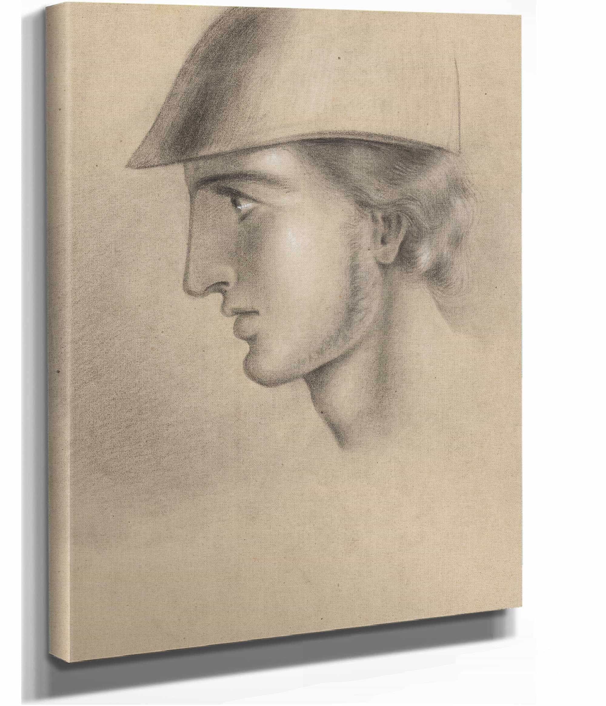 The Head Of A Young Man In A Helmet by Ladislav Mednyanszky - Image 2