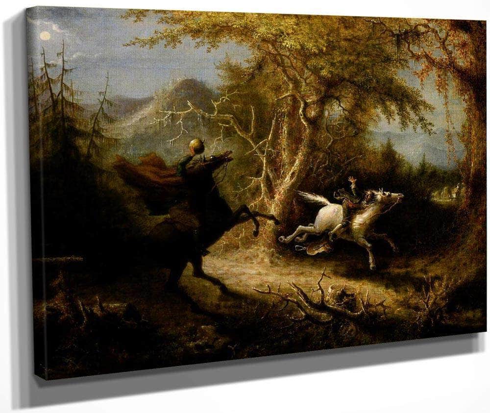 The Headless Horseman Pursuing Ichabod Crane By John Quidor