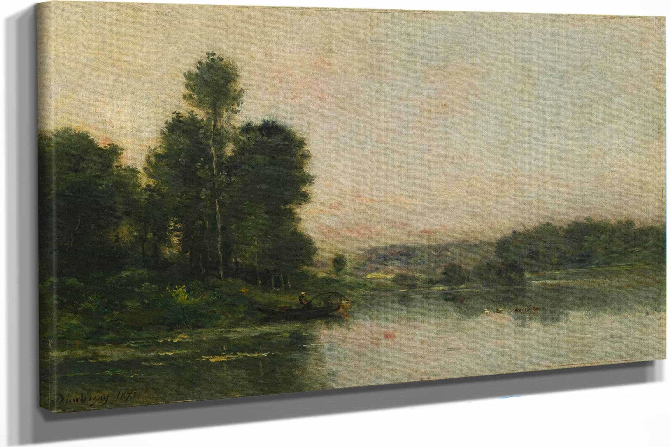 The Hillsides Of Mery Sur Oise Opposite Auvers by Charles Francois Daubigny