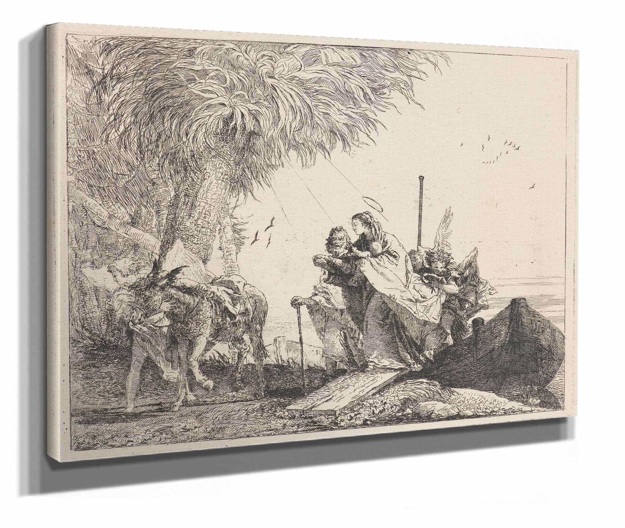 The Holy Family Disembarking by Giovanni Domenico Tiepolo