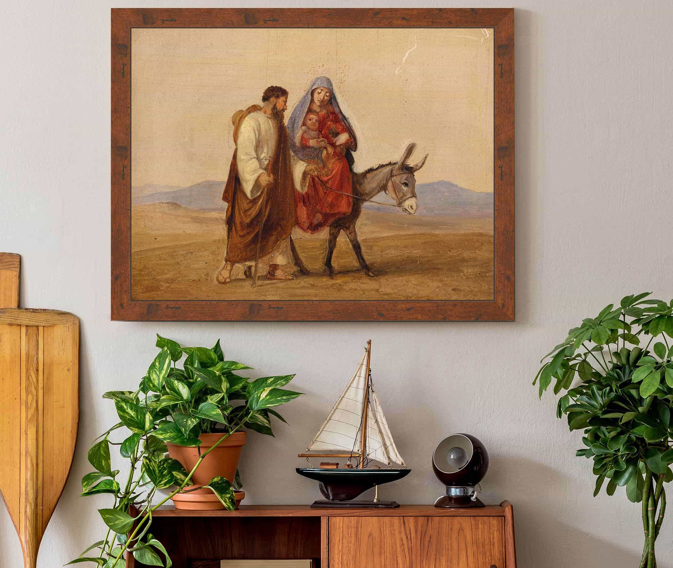 The Holy Family On The Run Sketch by Wilhelm Marstrand - Image 3