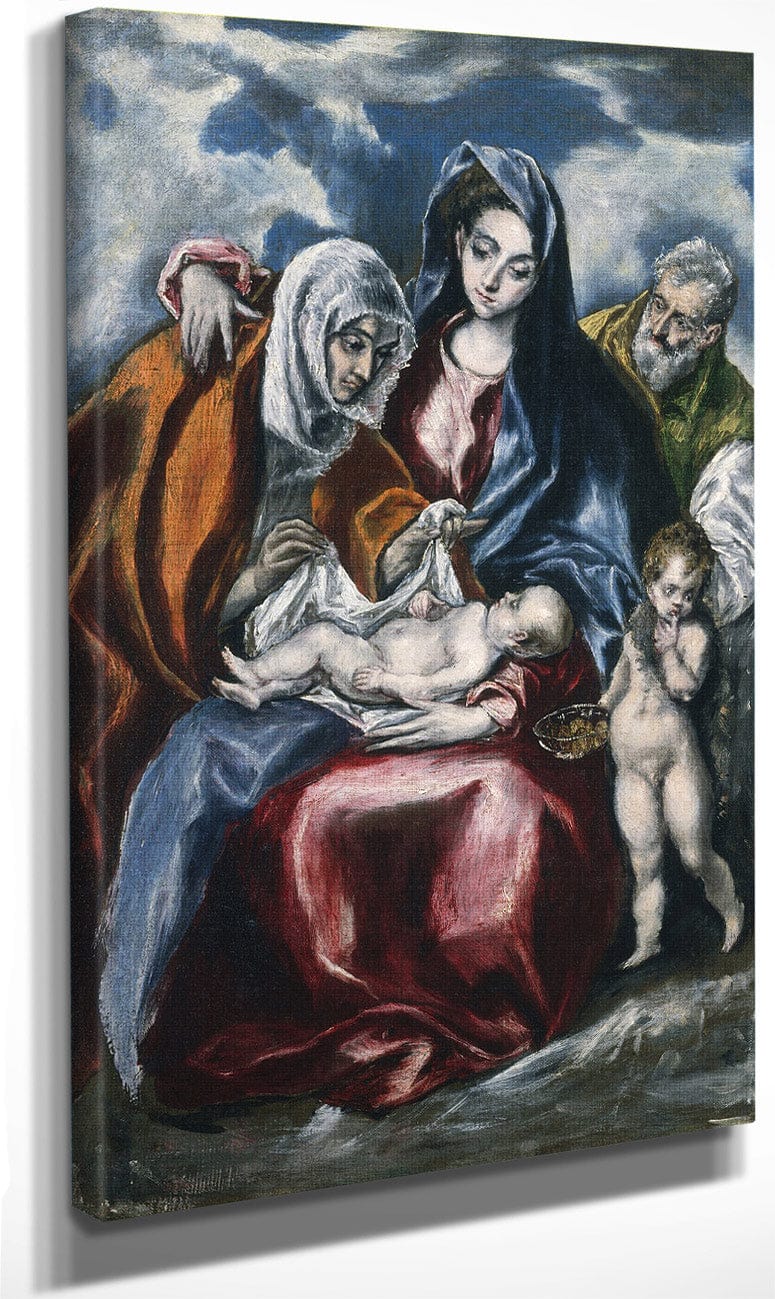 The Holy Family With Saint Anne And The Infant John The Baptist By El Greco