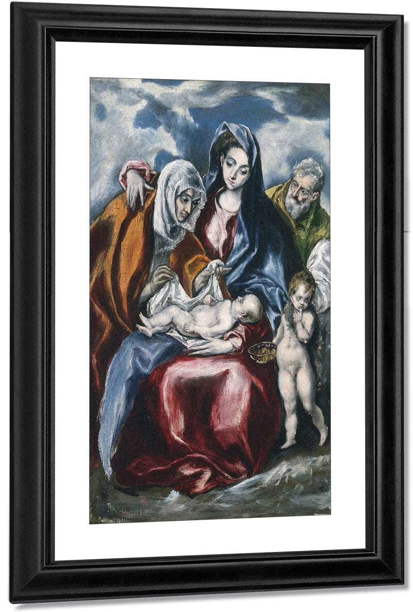 The Holy Family With Saint Anne And The Infant John The Baptist By El Greco - Image 3