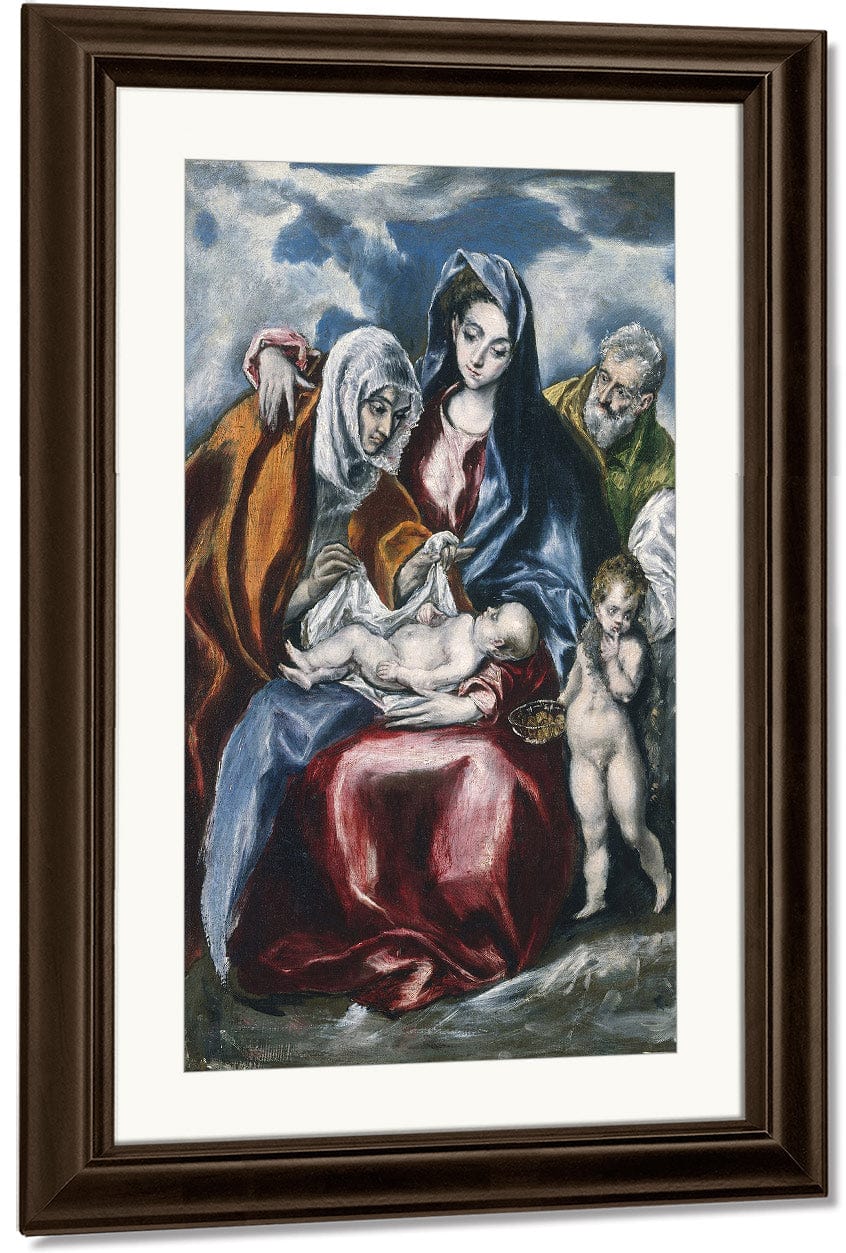 The Holy Family With Saint Anne And The Infant John The Baptist By El Greco - Image 4