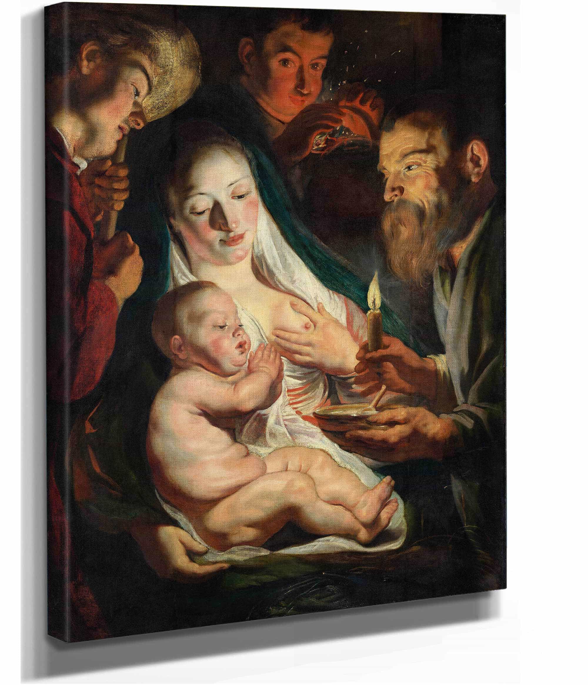 The Holy Family With Shepherds by Jacob Jordaens - Image 2