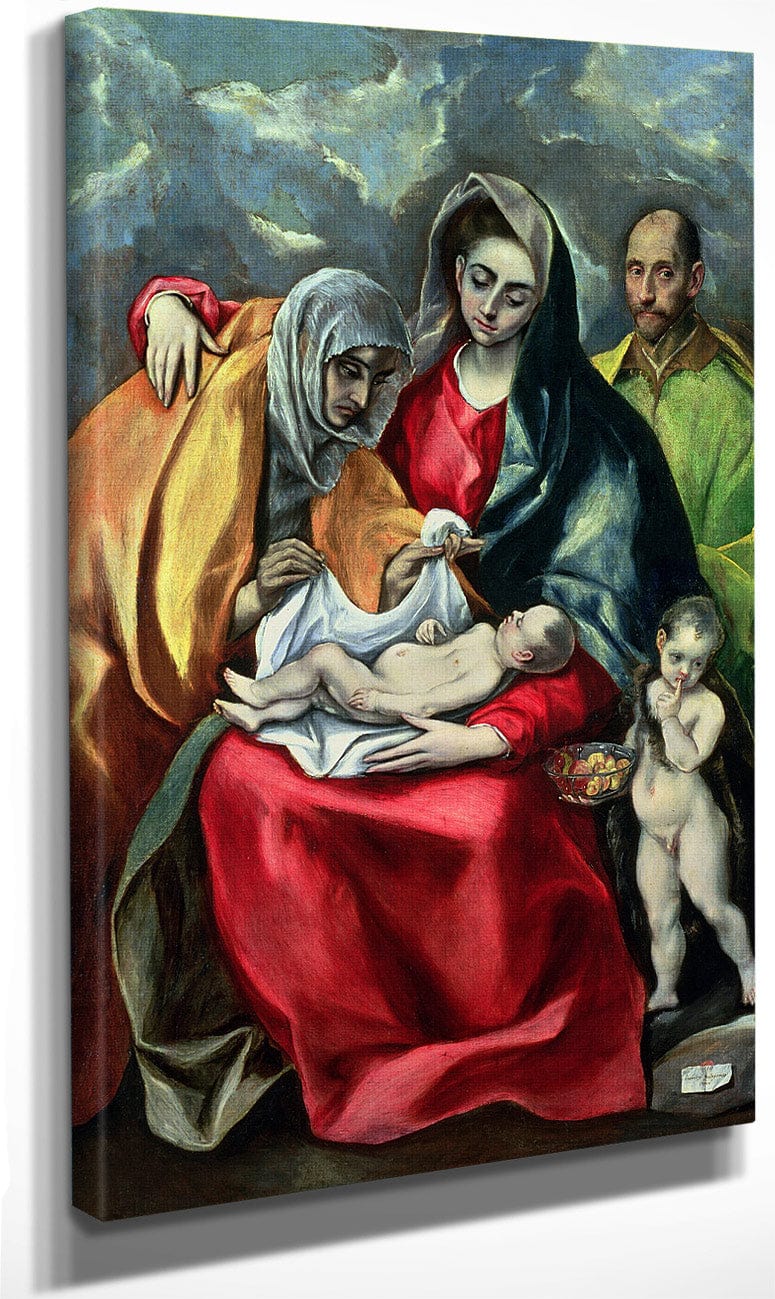 The Holy Family With St.Elizabeth 1580 85 By El Greco